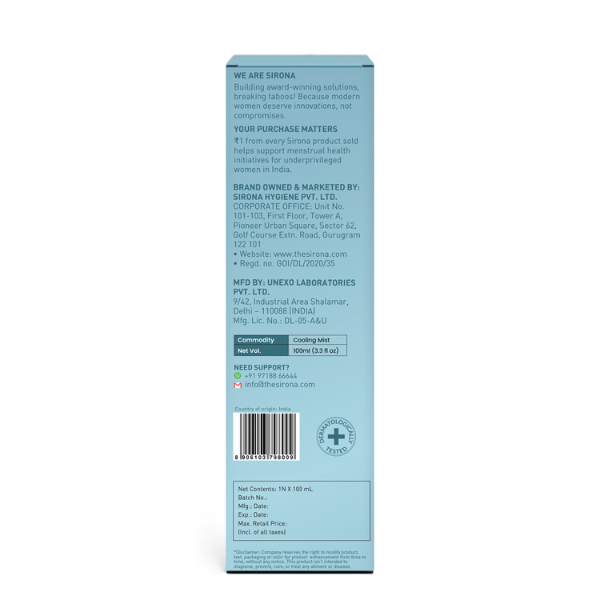 Cooling Mist for Hot Flash Relief