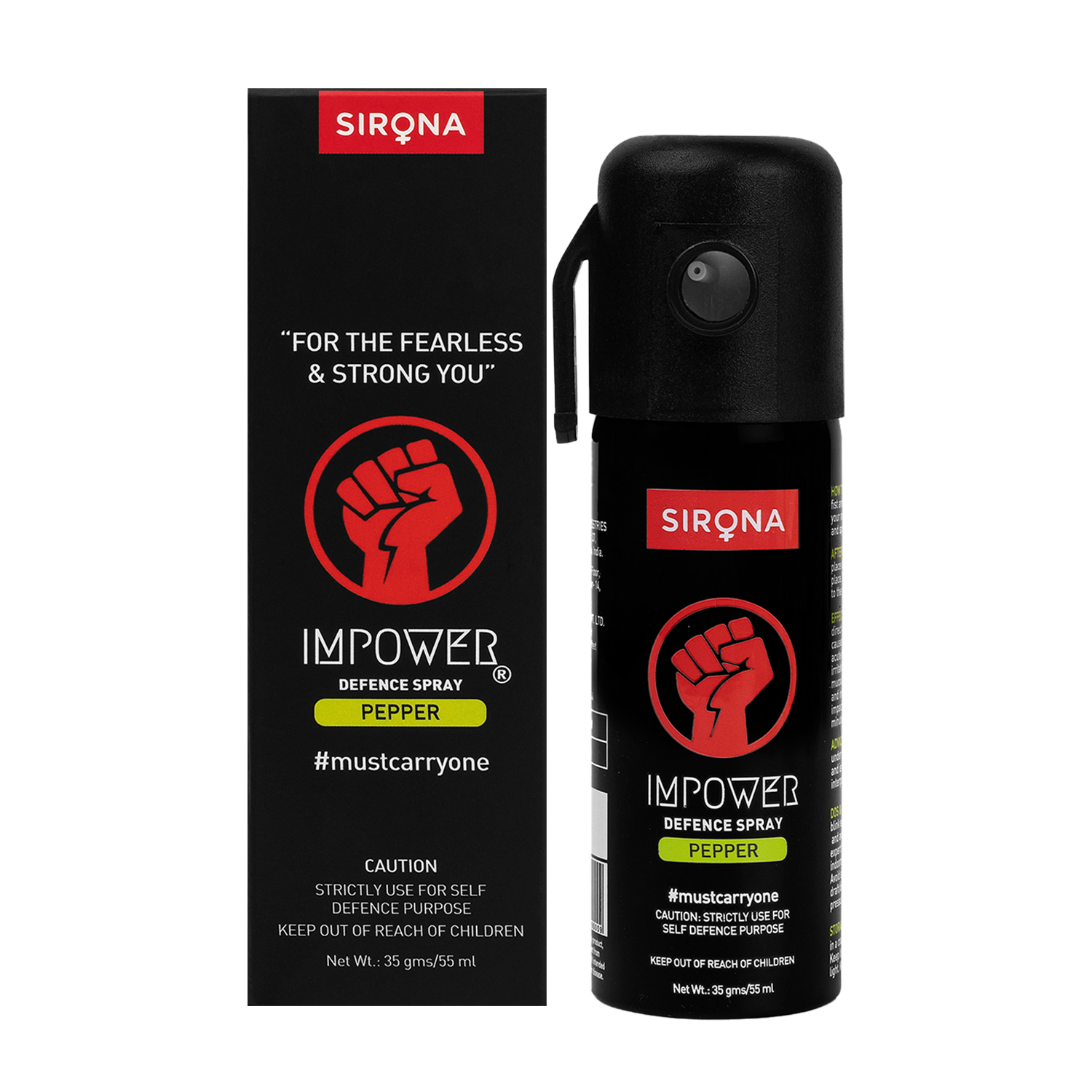 Sirona IMPower defence spray with packaging on a white background