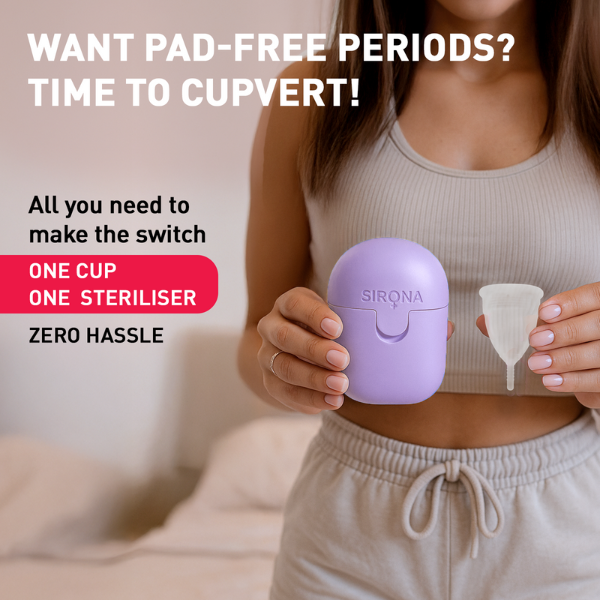 Menstrual Cup with Microwaveable Sterilizer