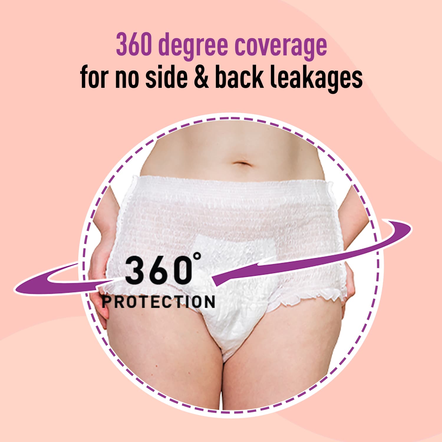 Disposable Period Panties for Women - (L-XL) | Comfortable Fit, Super Absorbent, 360-Degree Protection, Leakproof - Pack of 2