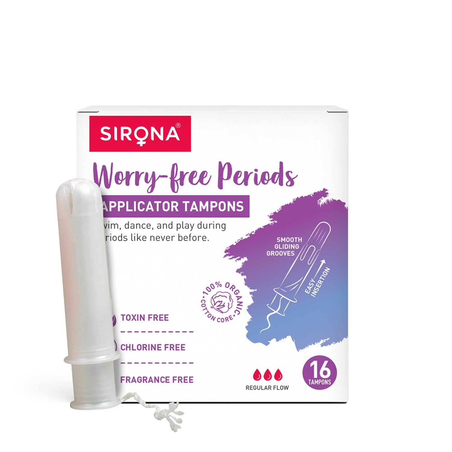 Applicator Tampons (1 Pack of 16 Regular Flow Tampons)