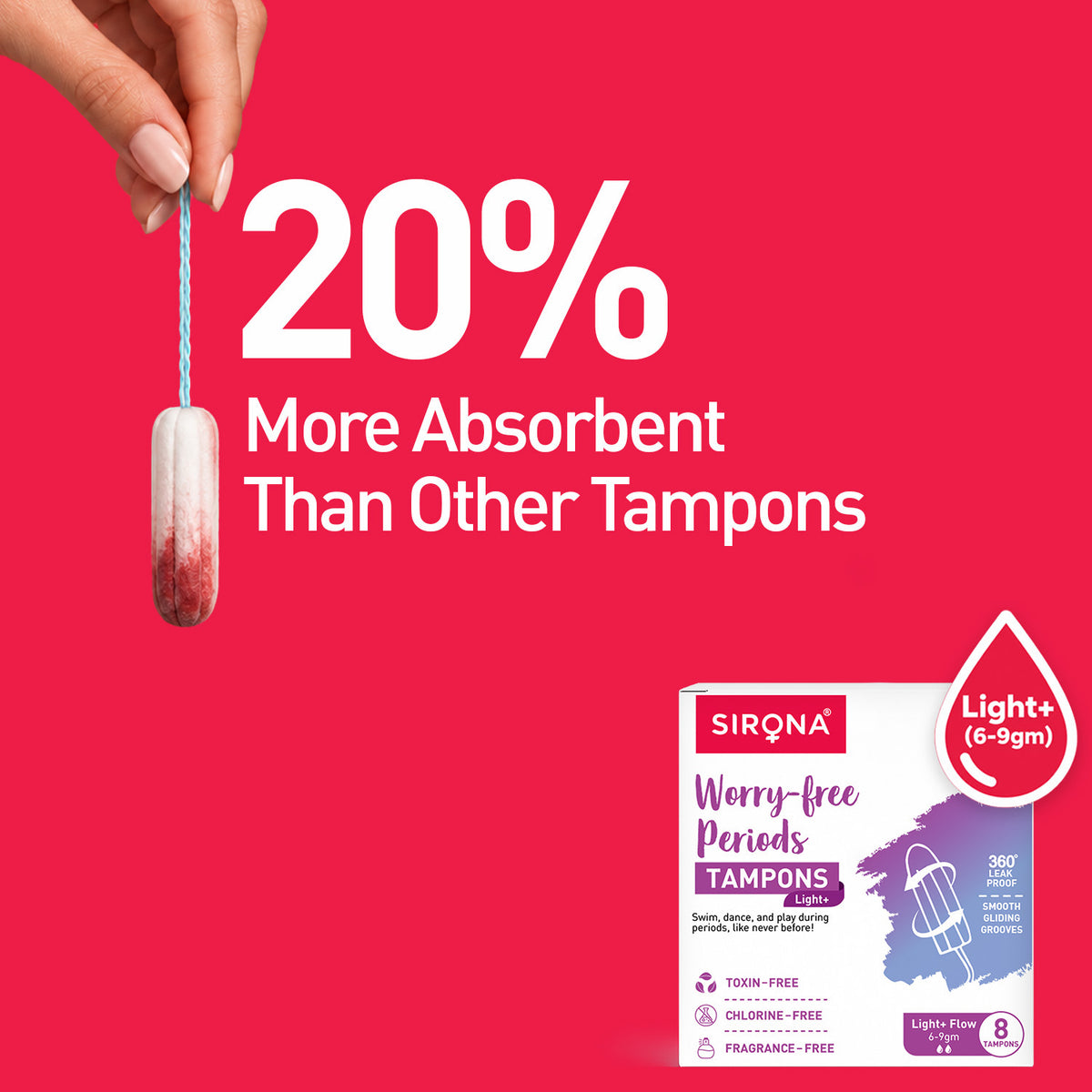 Digital Tampon Light + Flow (Pack of 8)