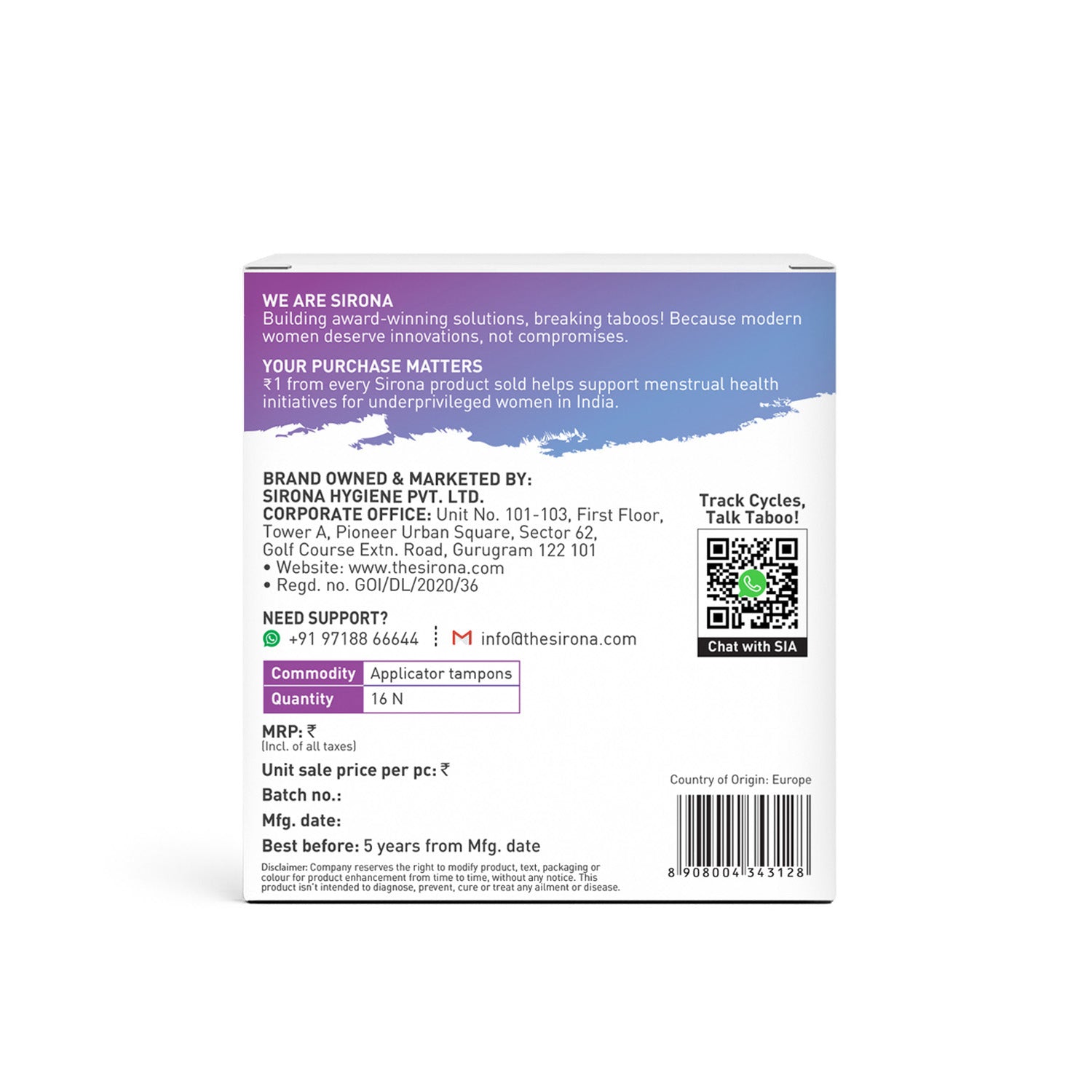 Applicator Tampons (1 Pack of 16 Regular Flow Tampons)