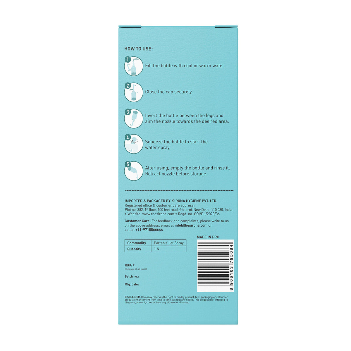 PeeBuddy Portable Jet Spray - 350ml Volume