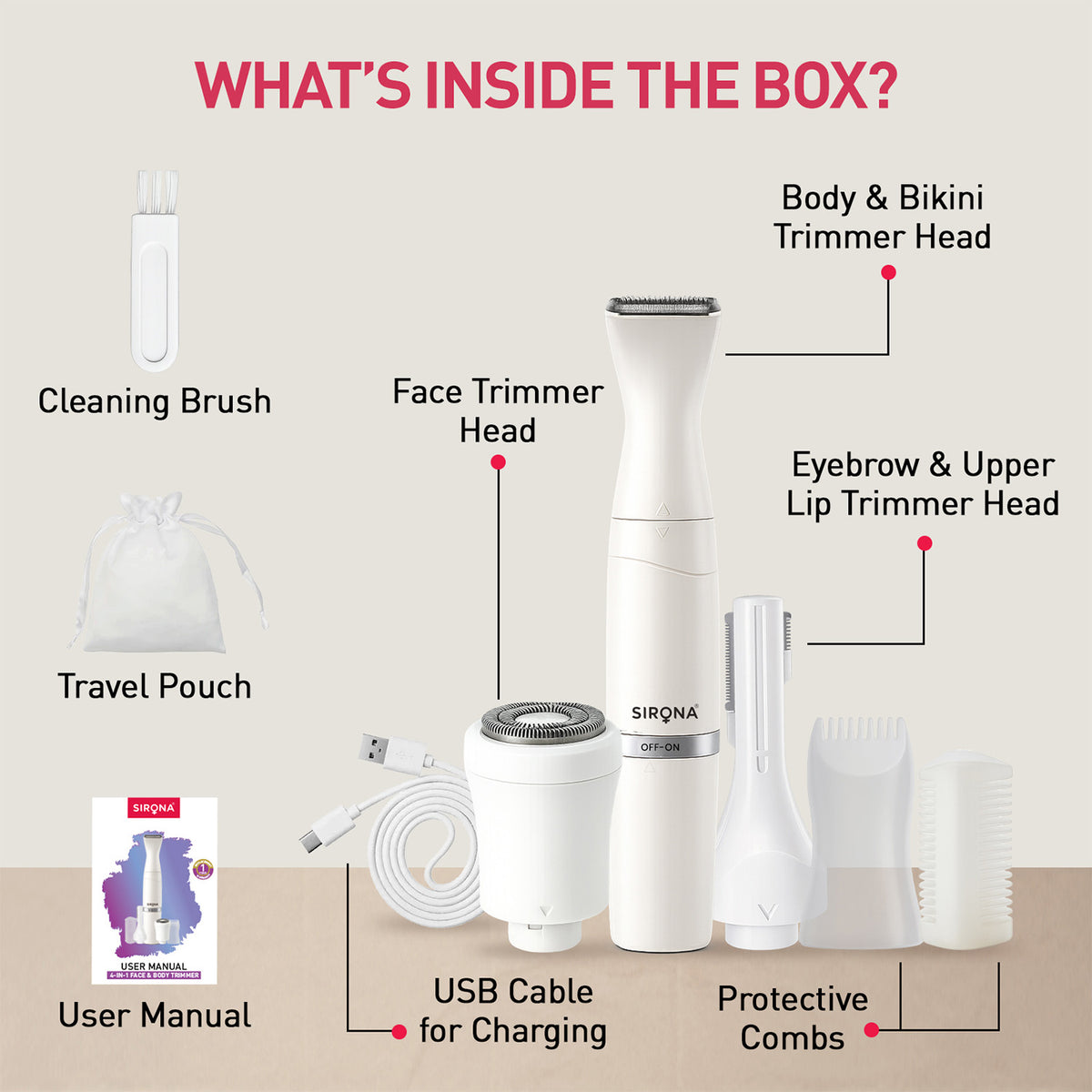 6 In 1 Electric Razor for Women