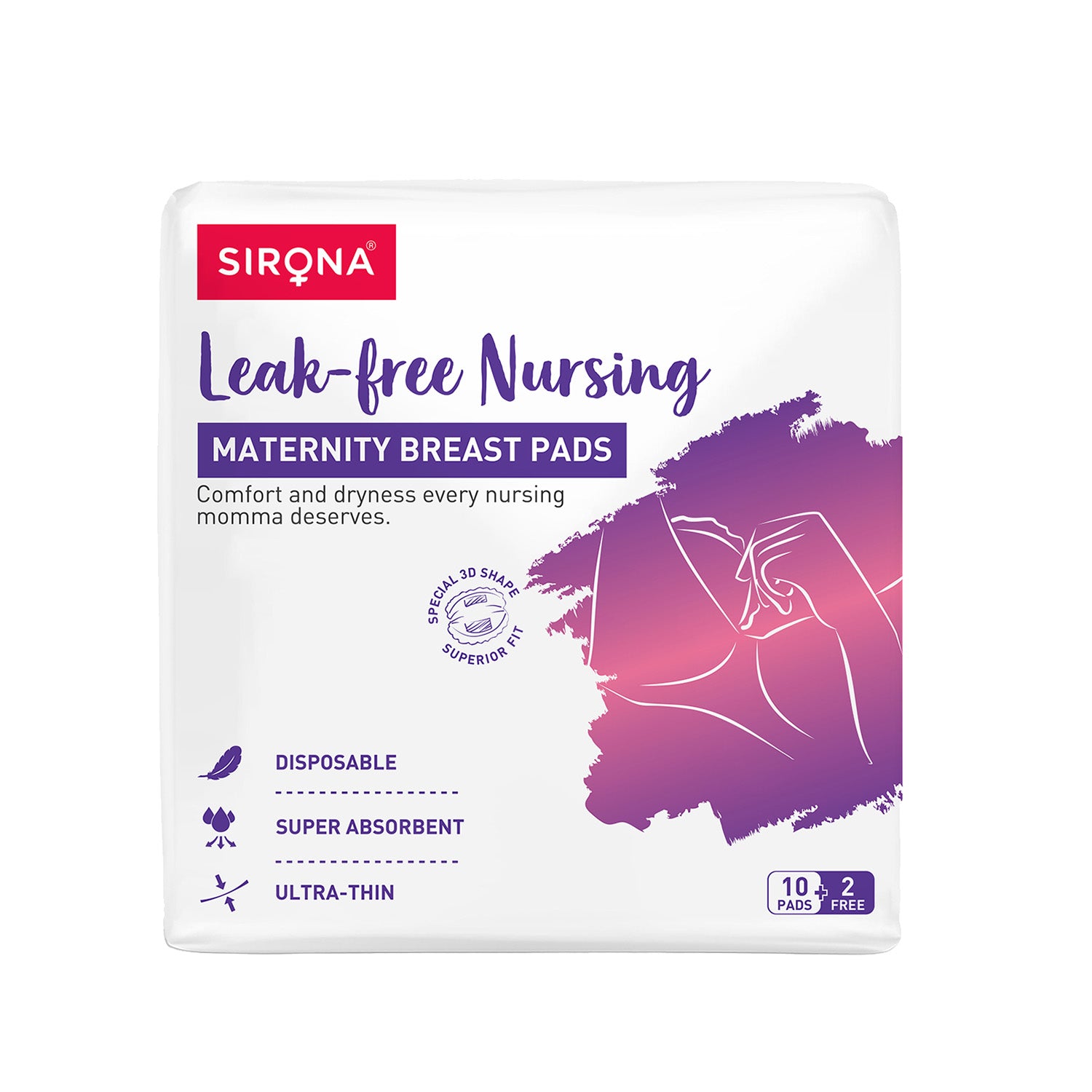 Premium Disposable Maternity Breast Pads(1 Pack of 12 )