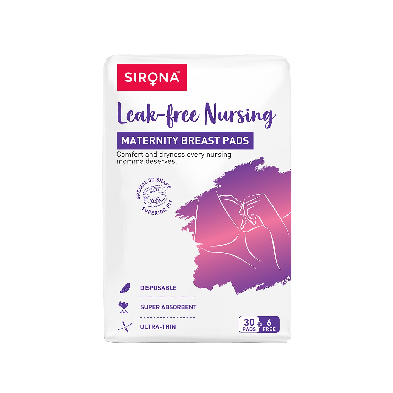 Premium Disposable Maternity Breast Pads (Pack of 36 Pads)