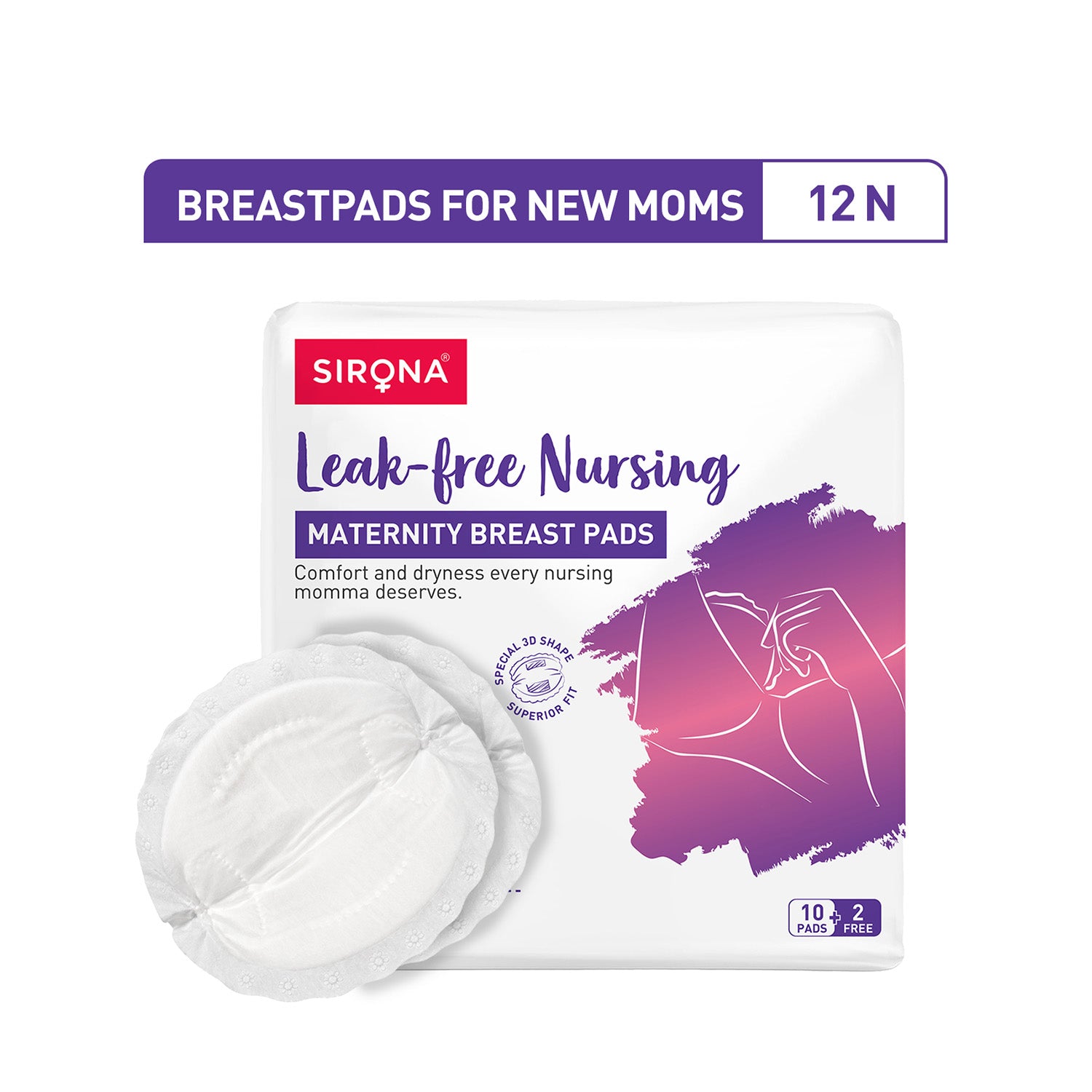 Premium Disposable Maternity Breast Pads(1 Pack of 12 )