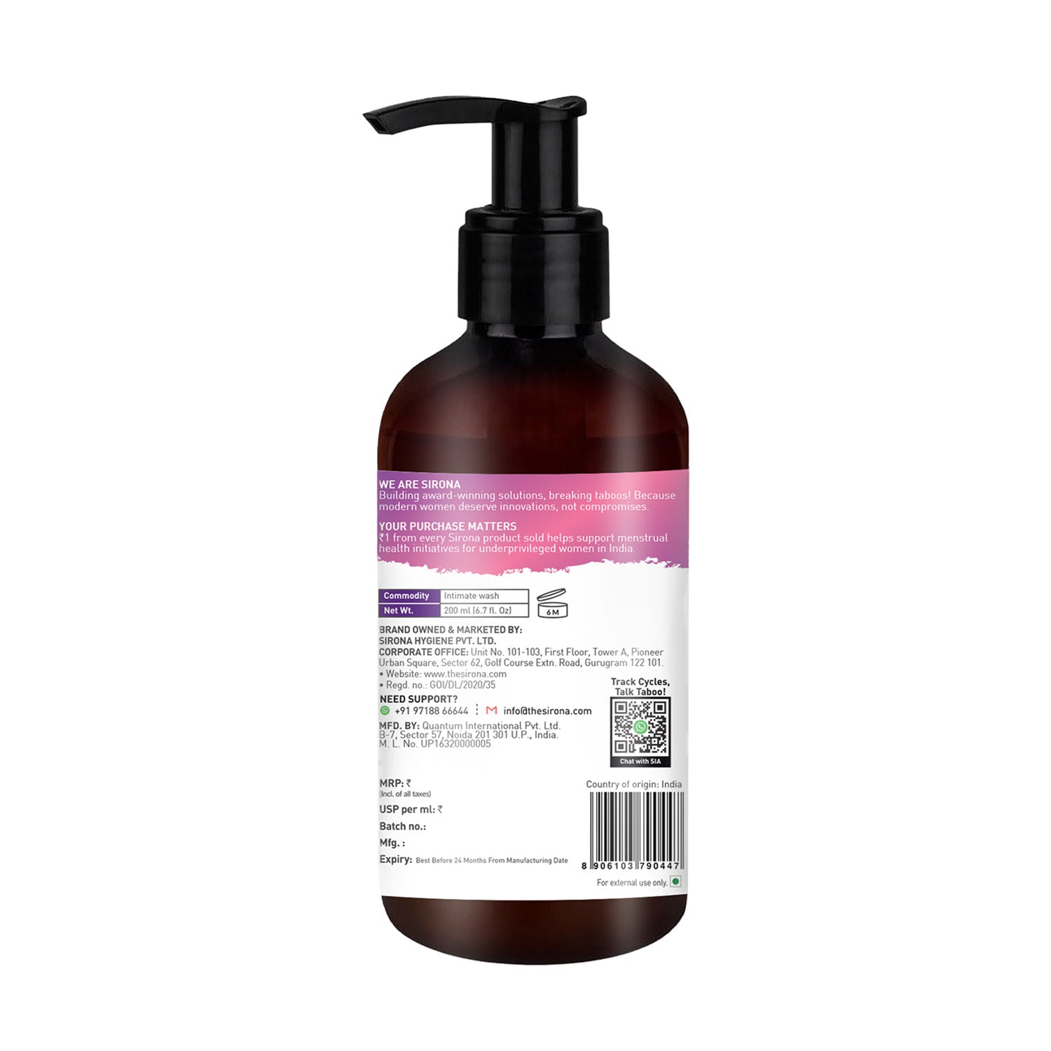 Natural pH-balanced Intimate Wash (200 ML)