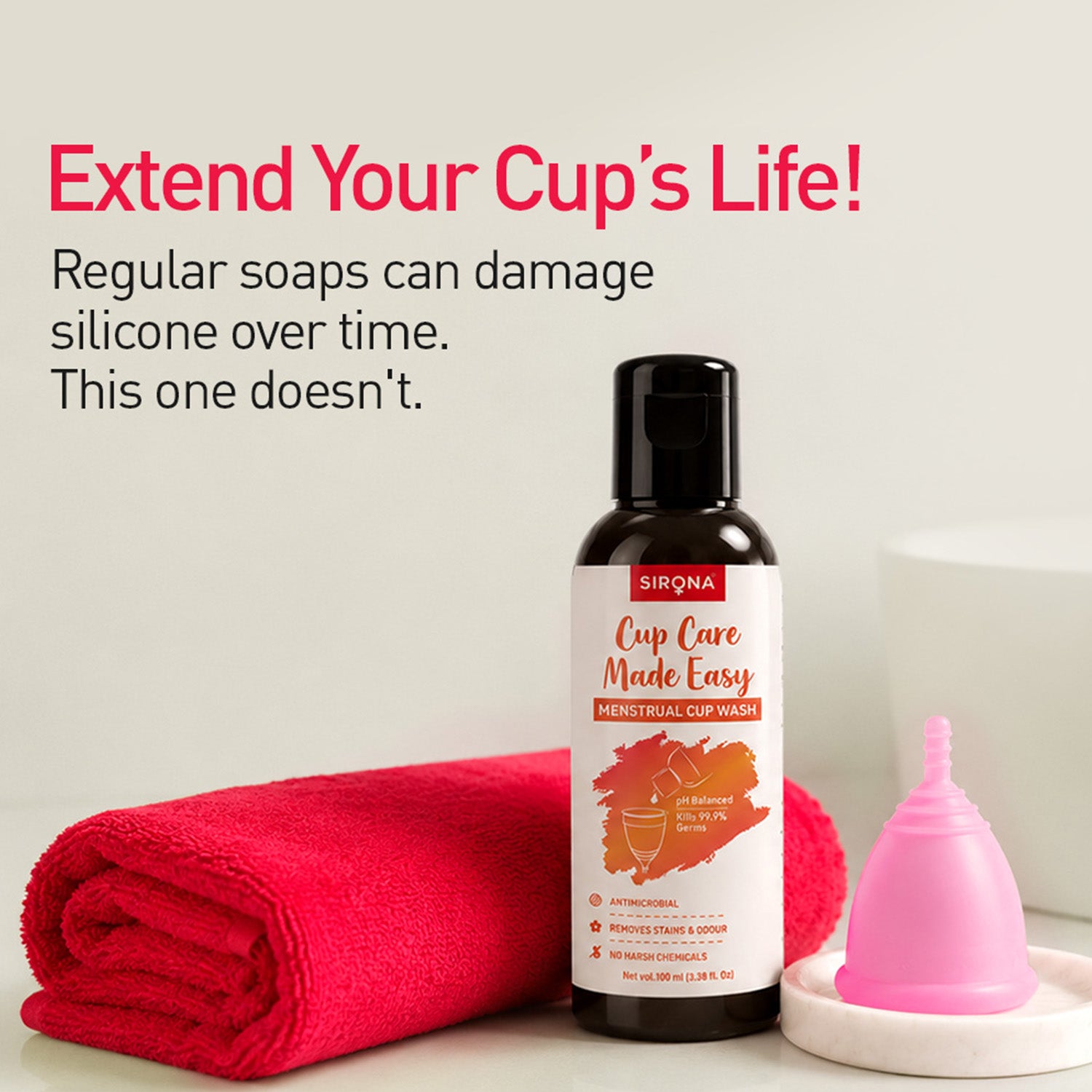 Natural Menstrual Cup Wash – 100 ml