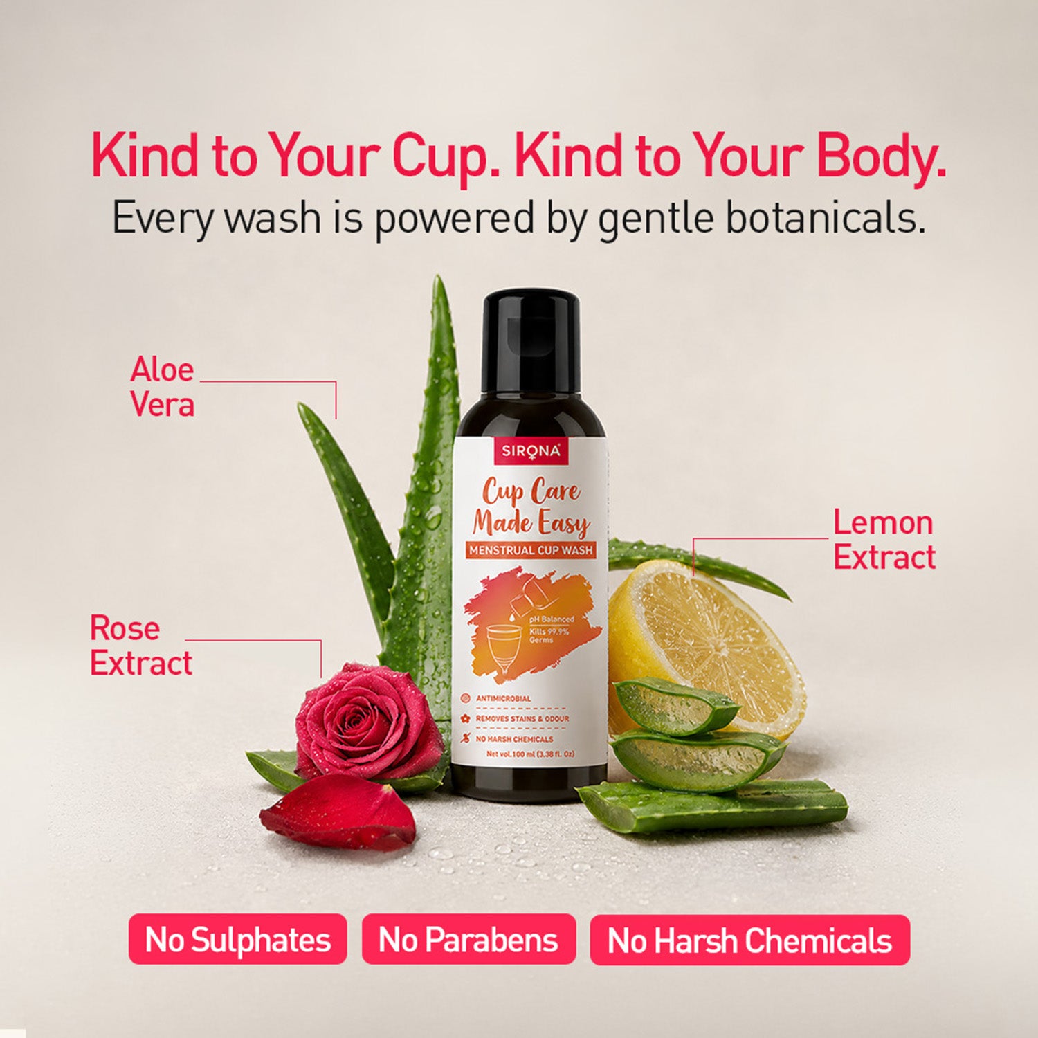 Natural Menstrual Cup Wash – 100 ml
