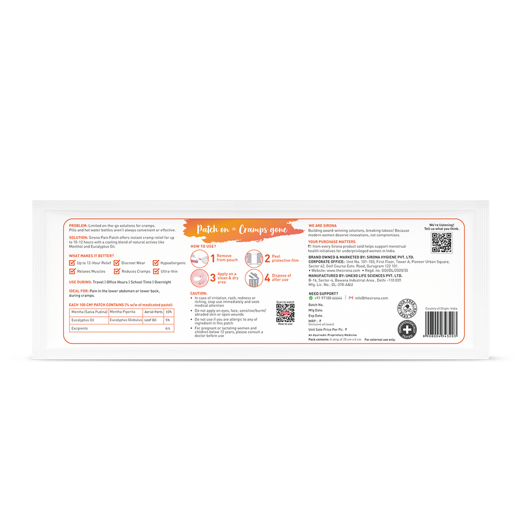 Feminine Pain Relief Patch (Pack of 5)