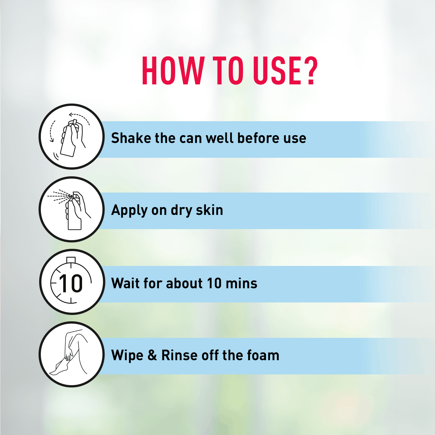 Sirona Hair Removal Spray Foam with Aloe Vera Extracts and Lemongrass Fragrance | For Legs, Arms & Underarms | Removes Hair in 10 Minutes | Parabens Free | Dermatologically Tested | 80 ml