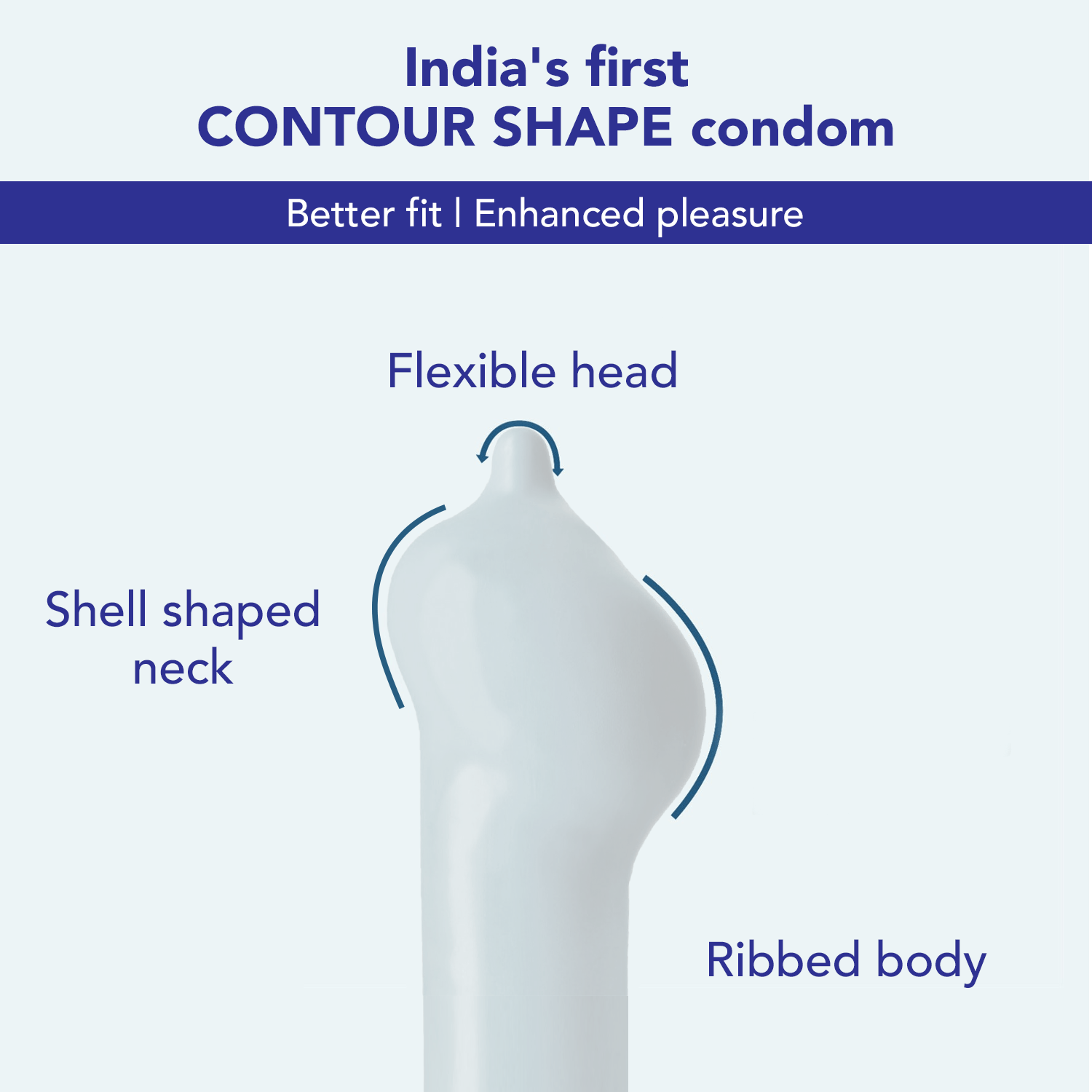 Bleu Spiral Vegan Condoms (1 Pack of 8)