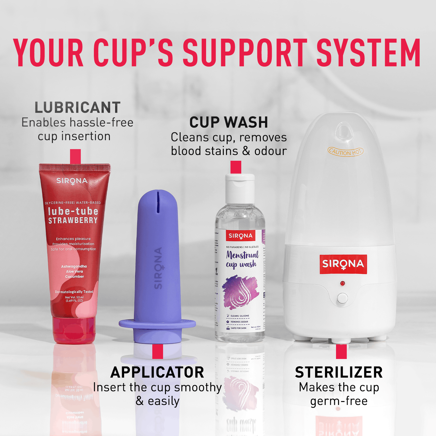 Sirona Reusable Menstrual Cup with Pouch