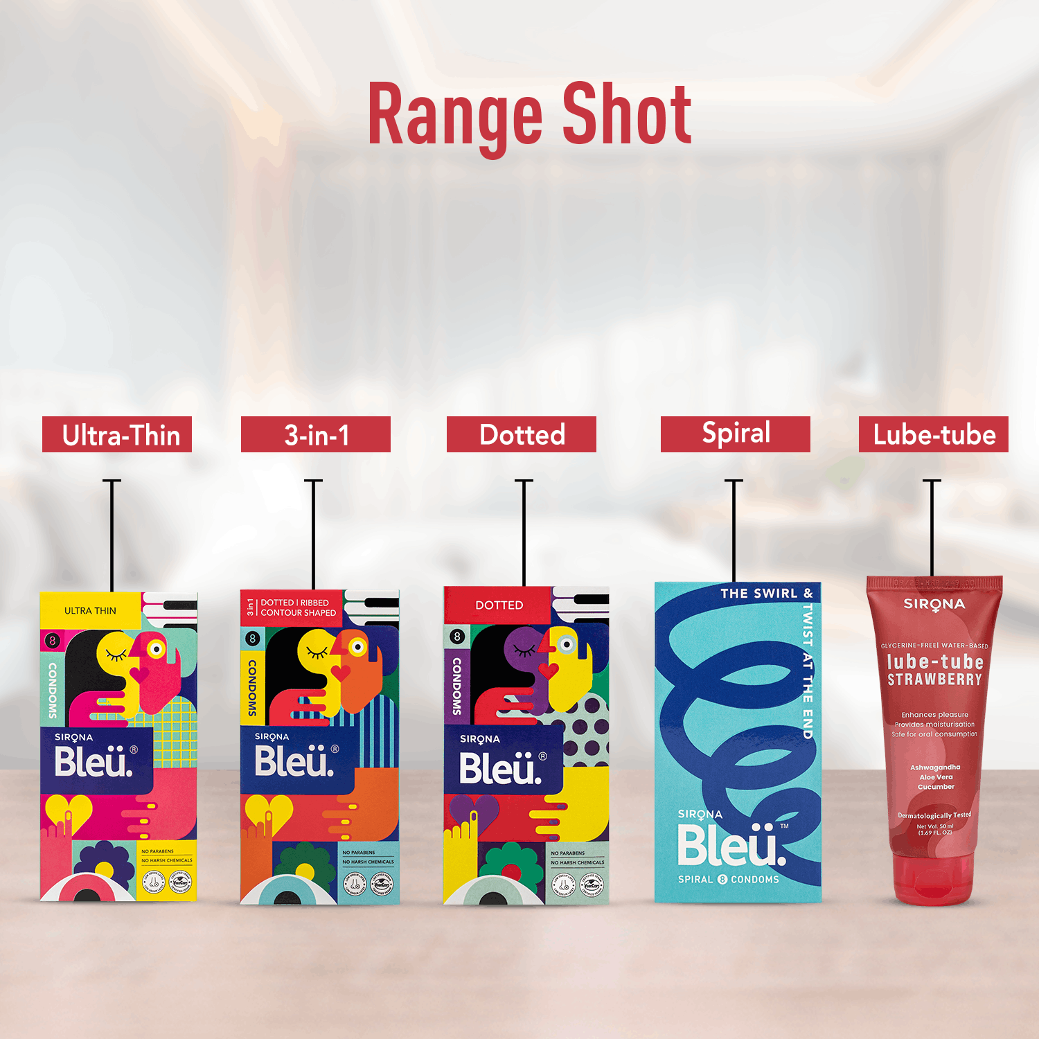 Sirona Lube Tube Strawberry Flavour | Water-based Lube for Ph Balance | Personal Lube for Sensual Massage & Lubrication, Glycerine Free - 50ml