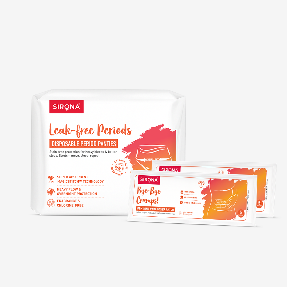 Disposable Period Panties & Pain Relief Patch Combo