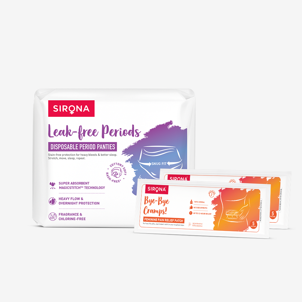 Disposable Period Panties & Pain Relief Patch Combo