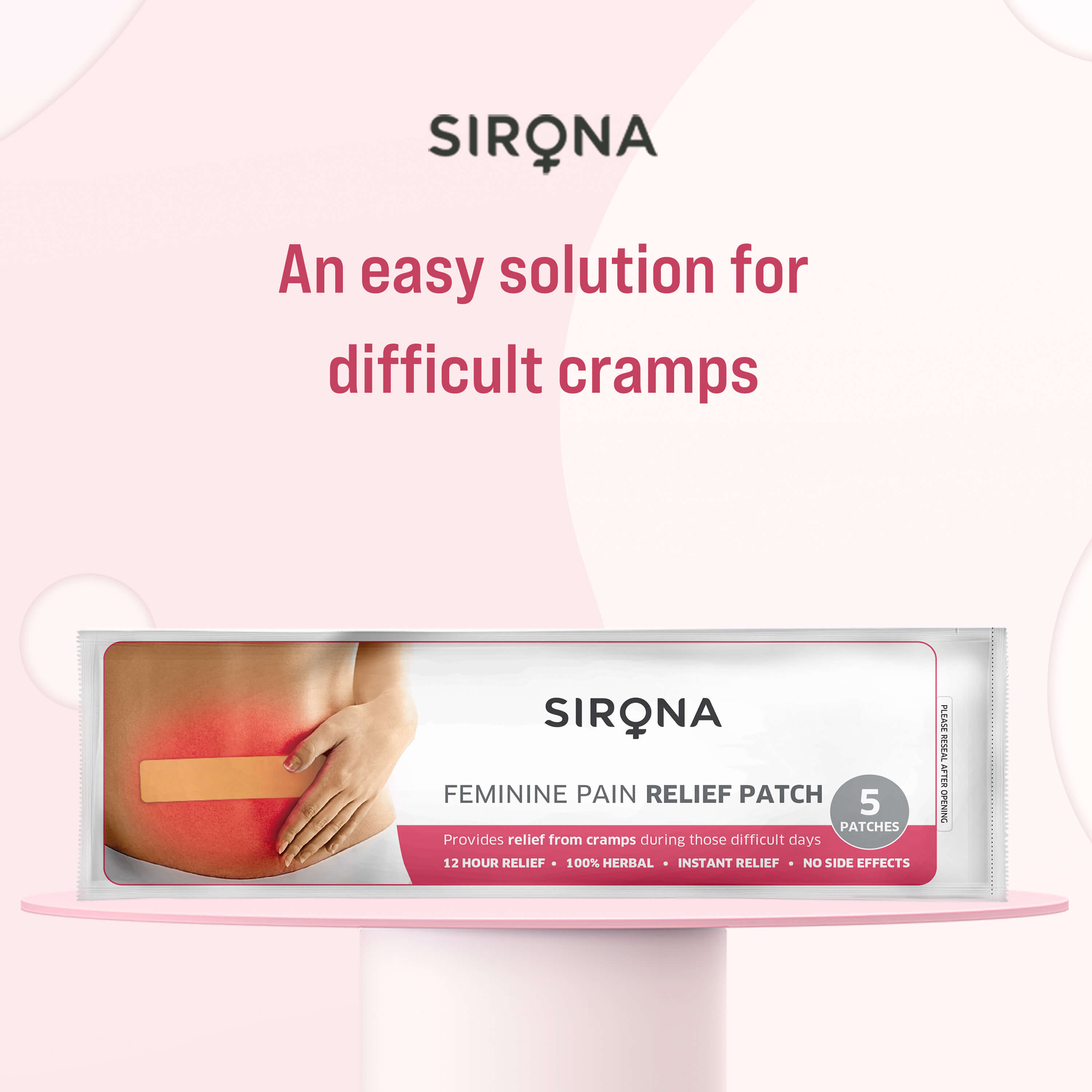 Sirona Period Pain Relief Patches
