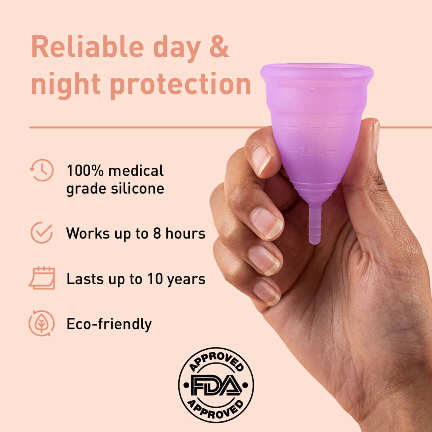 Sirona Pro Reusable Menstrual Cup with Pouch, Mini Intimate Wash & Cup Wash