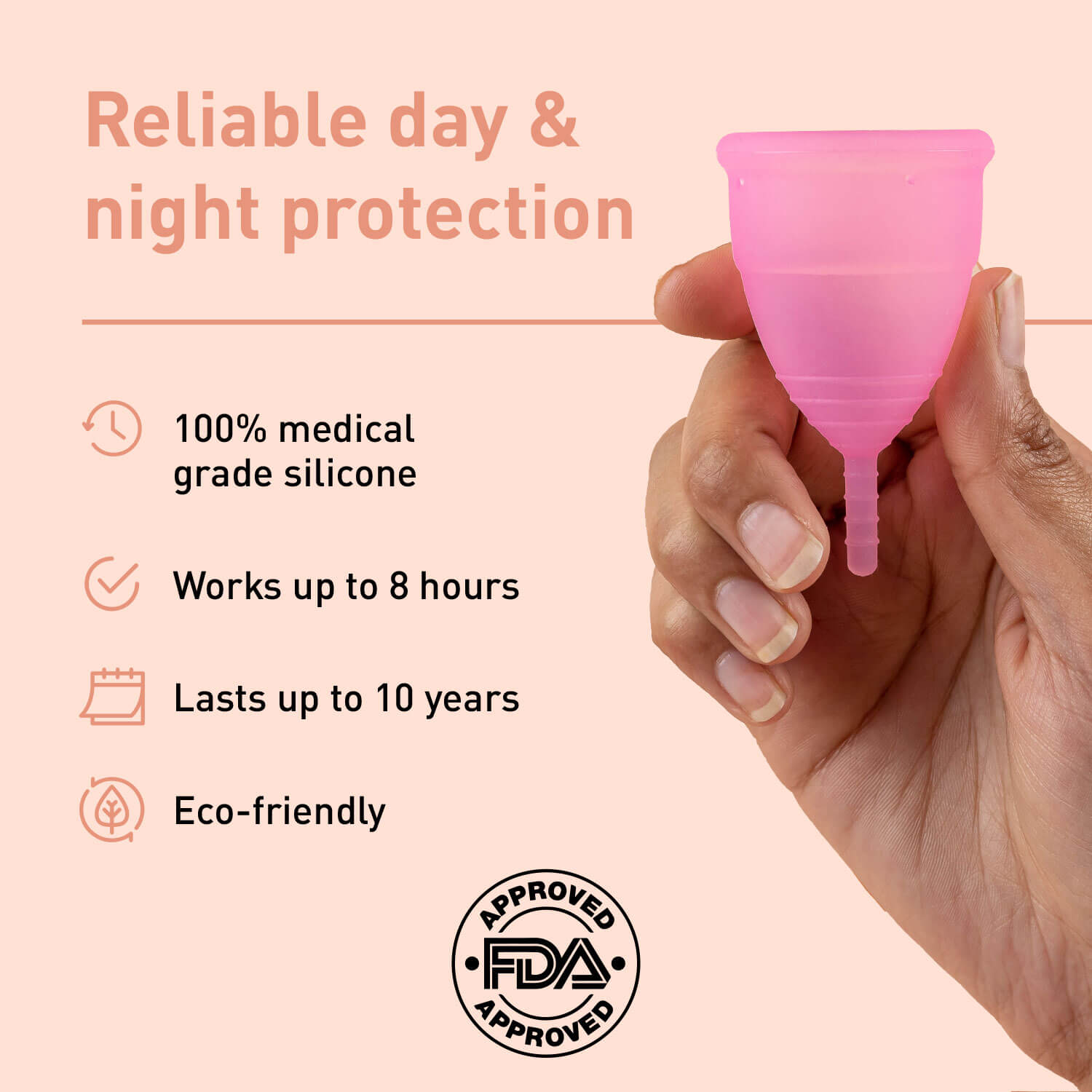 Sirona Pro Reusable Menstrual Cup with Pouch, Mini Intimate Wash & Cup Wash