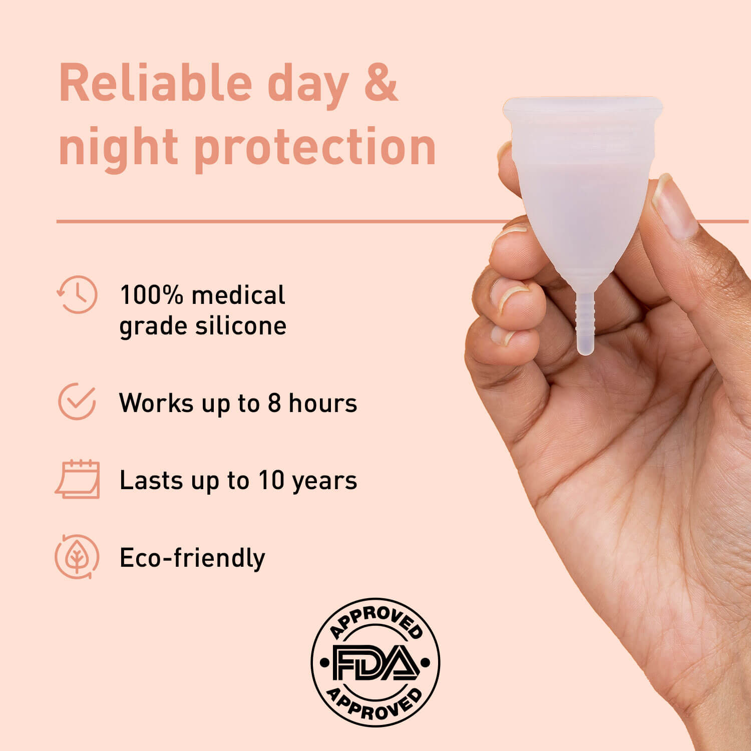 Sirona Pro Reusable Menstrual Cup with Pouch, Mini Intimate Wash & Cup Wash
