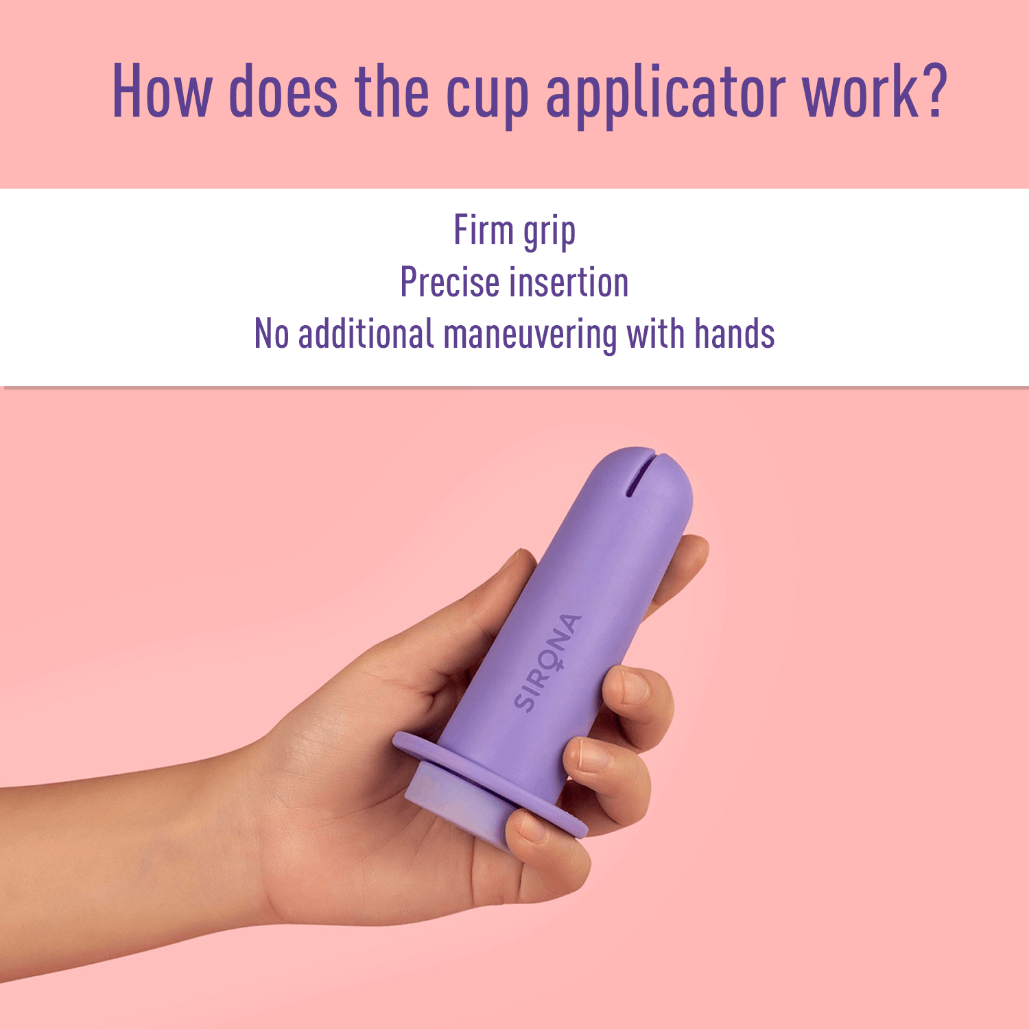 Reusable Menstrual Cup Applicator with Strawberry Lube