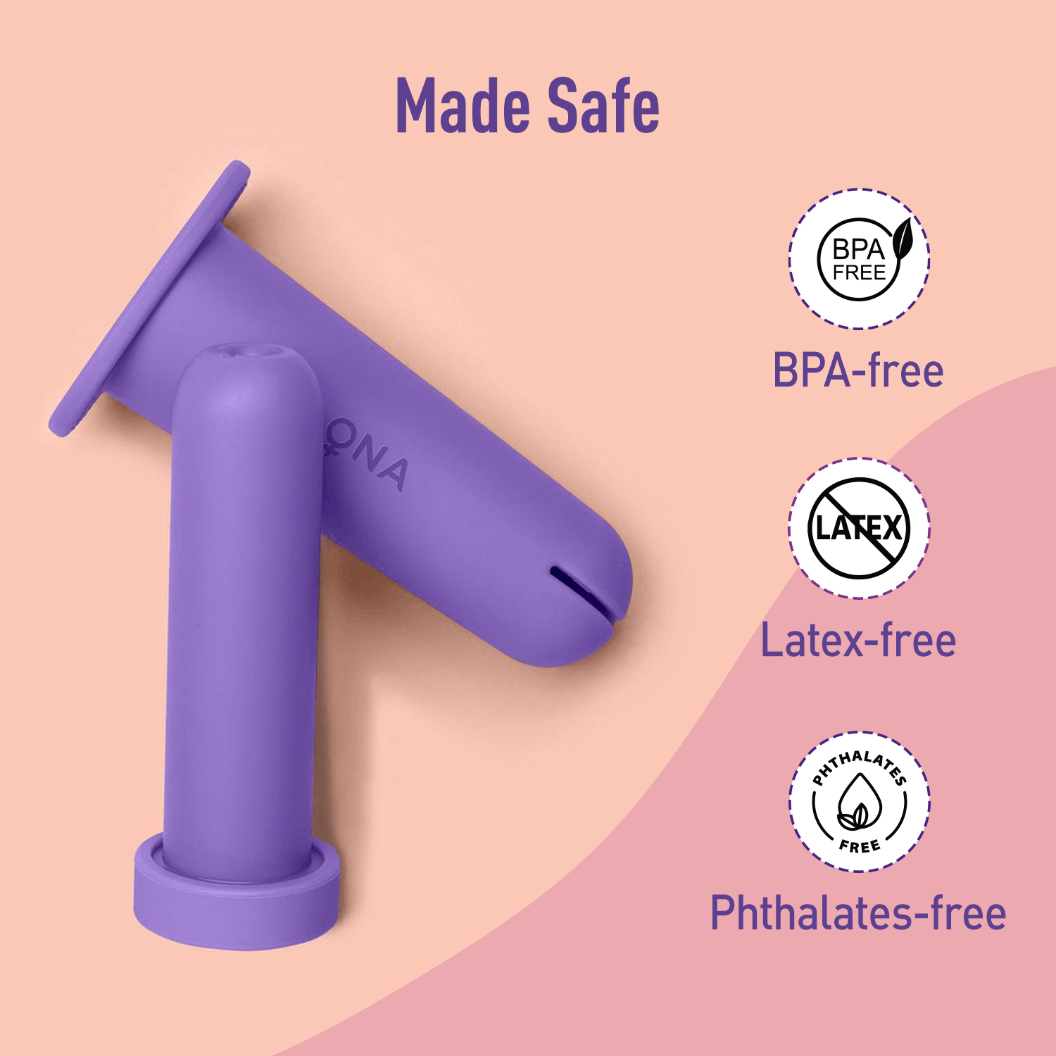 Reusable Menstrual Cup Applicator with Strawberry Lube