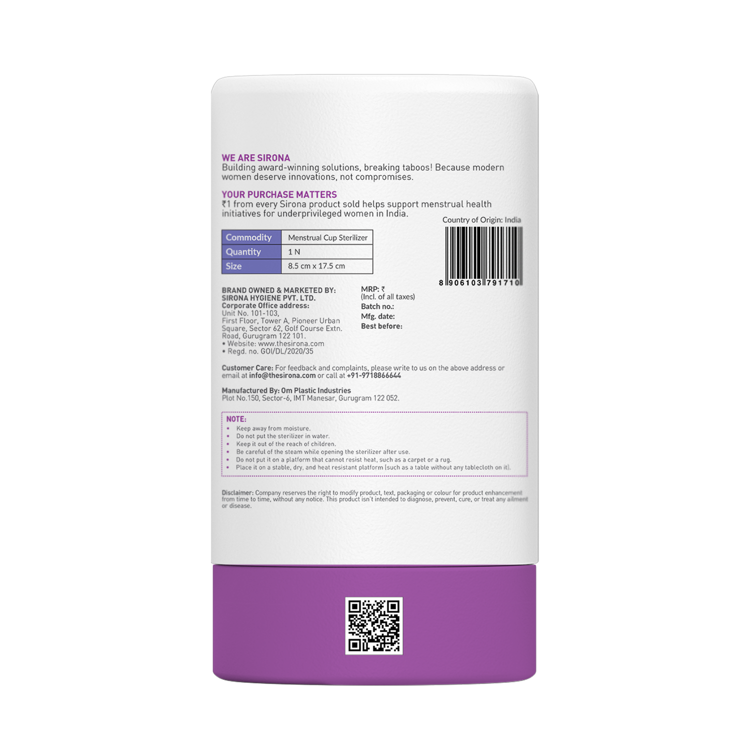 Menstrual Cup Sterilizer