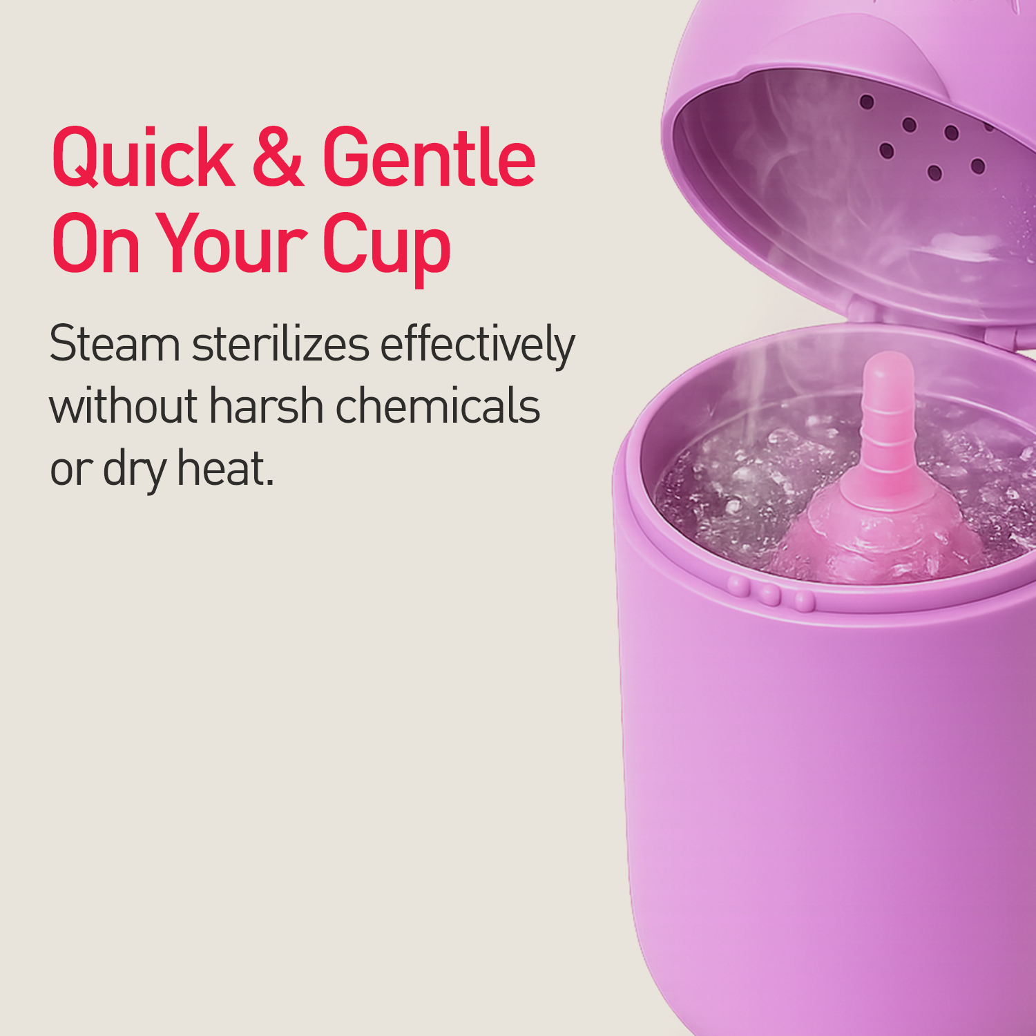 Portable and Microwavable Menstrual Cup Sterilizer
