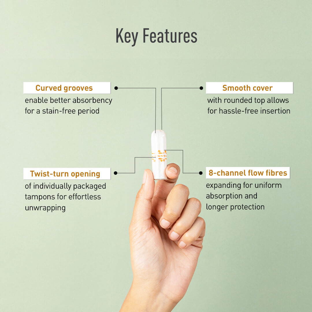 Sirona FDA Approved Natural Biodegradable Tampons - For Heavy Flow | Made in Europe | Safe to use | Highly Absorbent | Ultra Soft