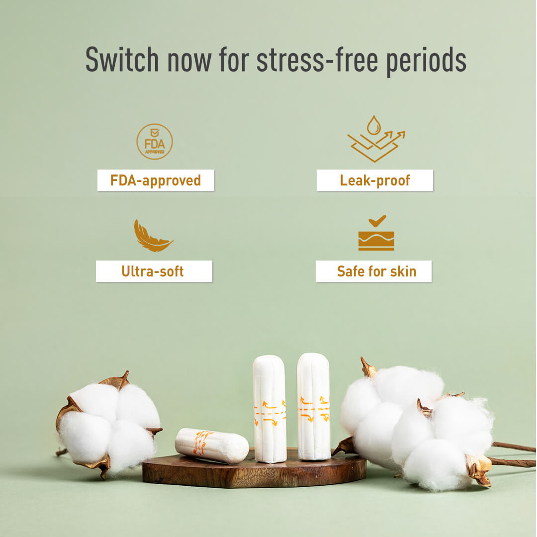 Sirona FDA Approved Natural Biodegradable Tampons - For Heavy Flow | Made in Europe | Safe to use | Highly Absorbent | Ultra Soft