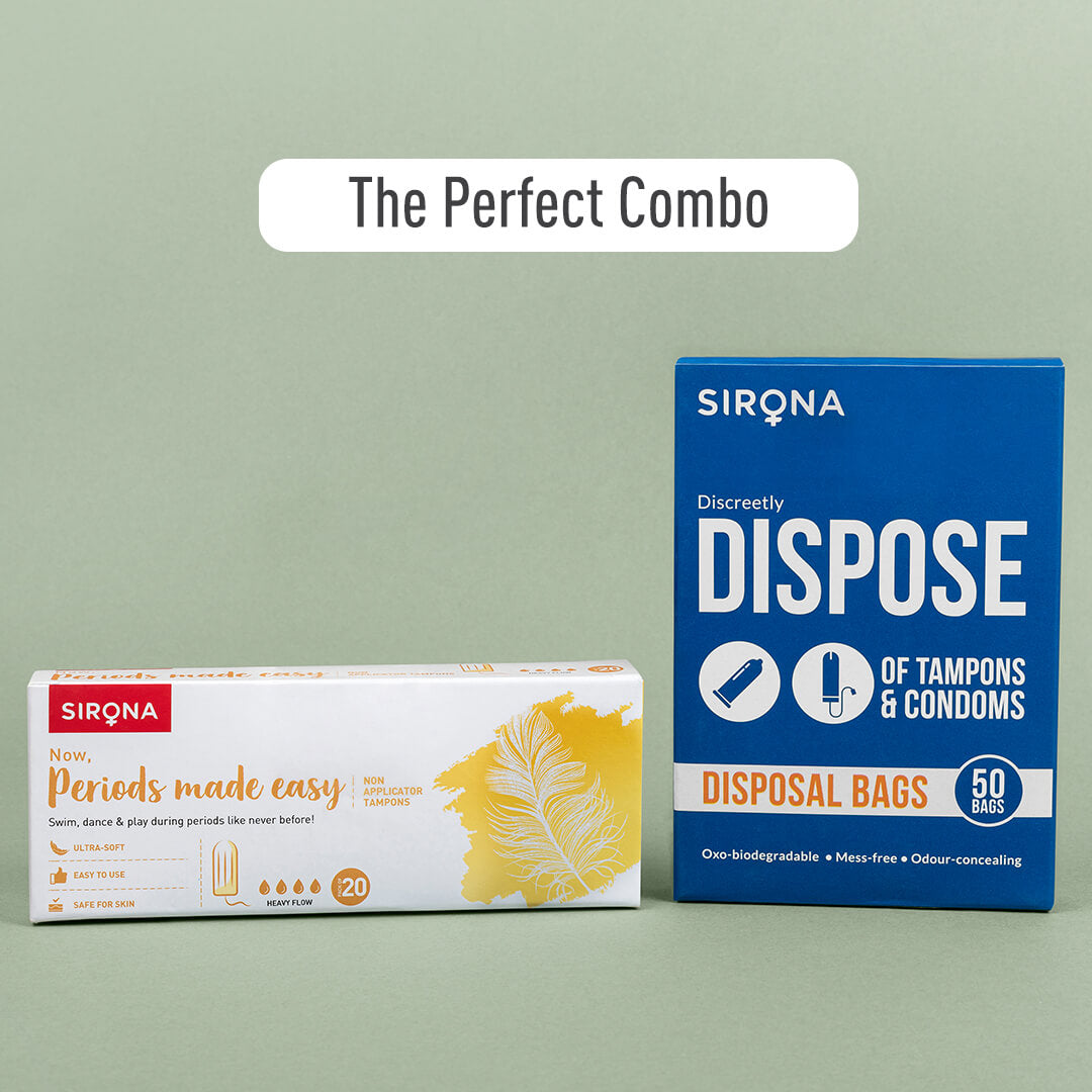 Sirona FDA Approved Natural Biodegradable Tampons - For Heavy Flow | Made in Europe | Safe to use | Highly Absorbent | Ultra Soft