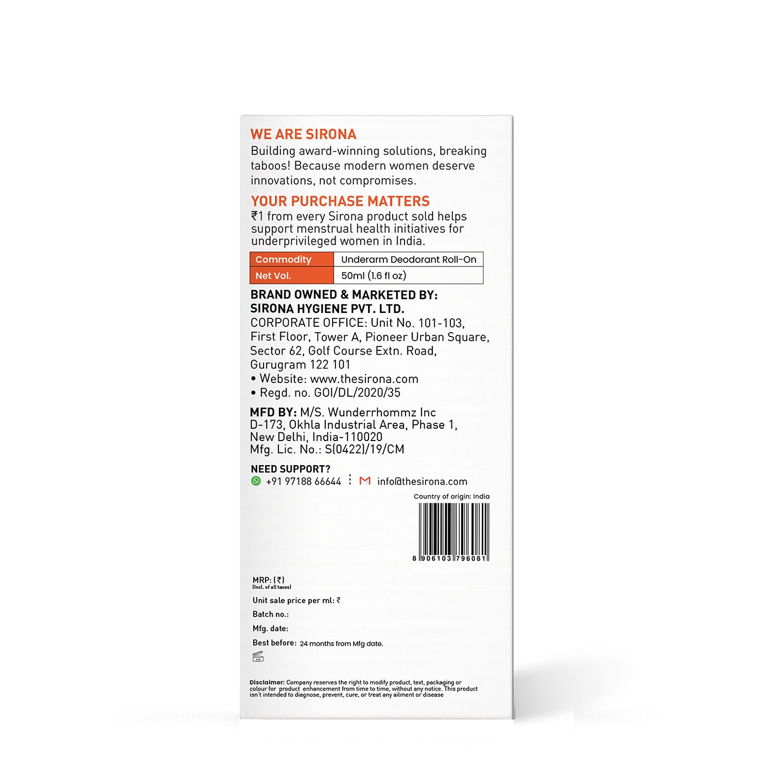 Underarm Roll-On - 50ml