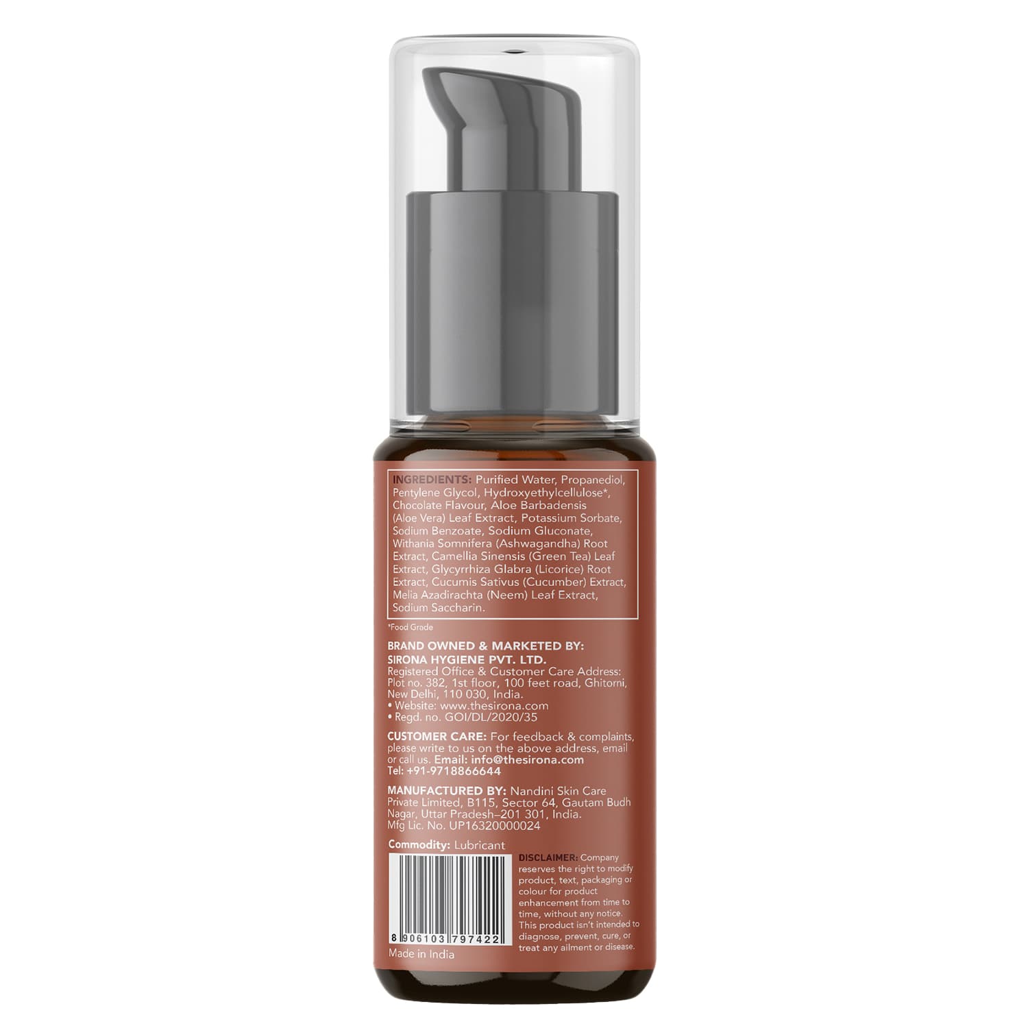 Bleu Bliss Lubricant - Chocolate Flavour | 100% Water-based Lube | Aloe Vera & Cucumber Extracts | Paraben-free | No harsh chemicals - 50ml
