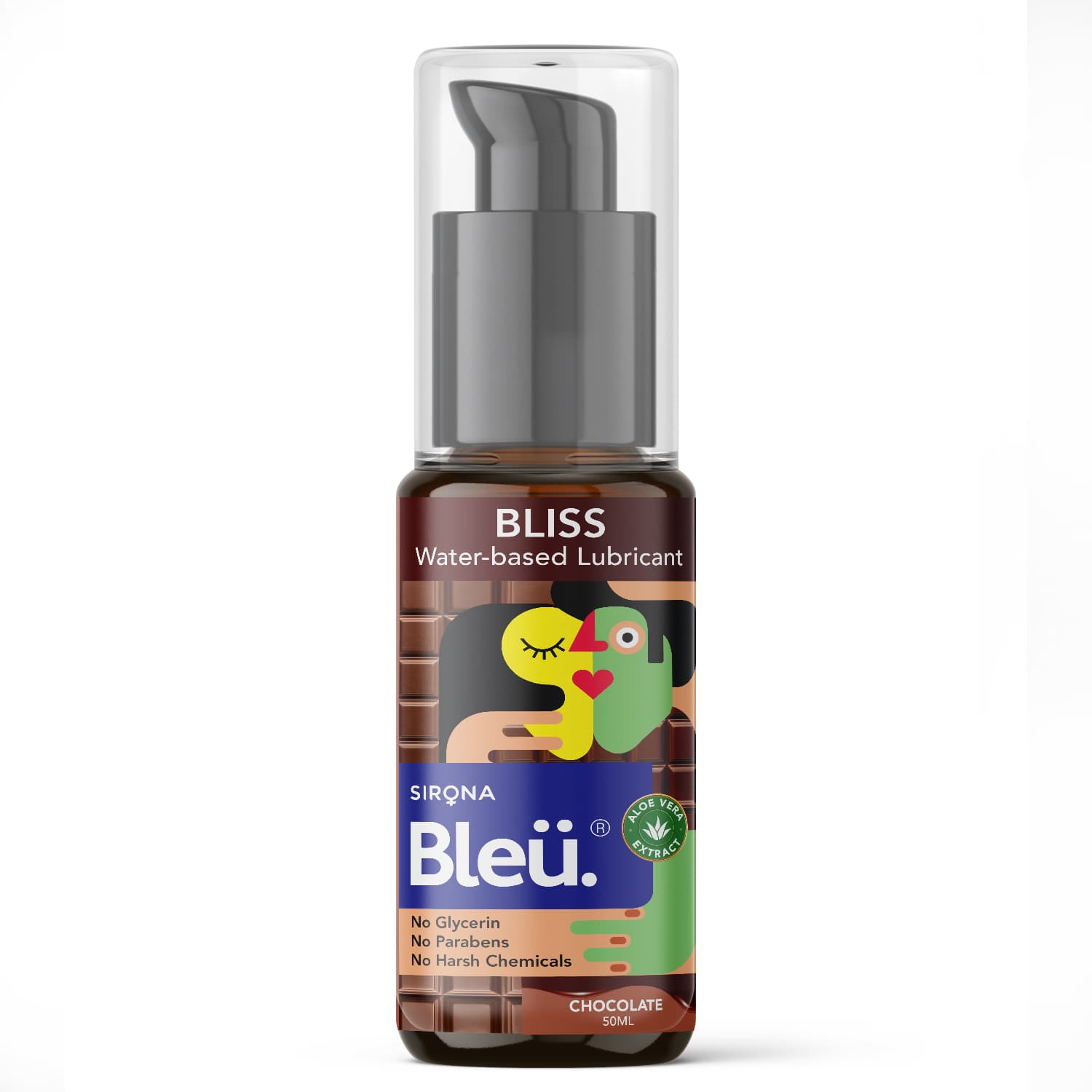 Bleu Bliss Lubricant - Chocolate Flavour | 100% Water-based Lube | Aloe Vera & Cucumber Extracts | Paraben-free | No harsh chemicals - 50ml