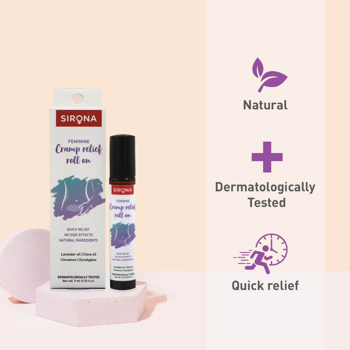 Feminine Cramp Relief Roll On for Women- 9ml