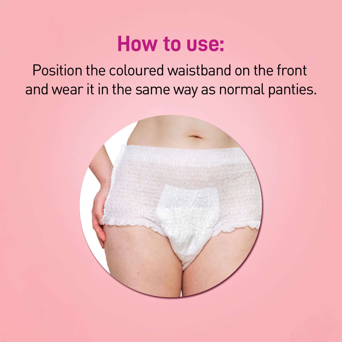 Disposable Period Panties for Women | Comfortable Fit, Super Absorbent, 360-Degree Protection, Leakproof, 12 Hour Protection - Pack of 5