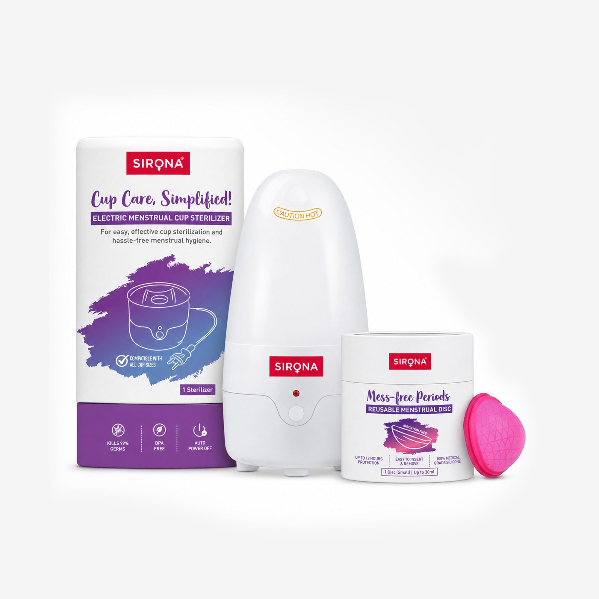 Menstrual Disc | Electric Sterilizer Combo