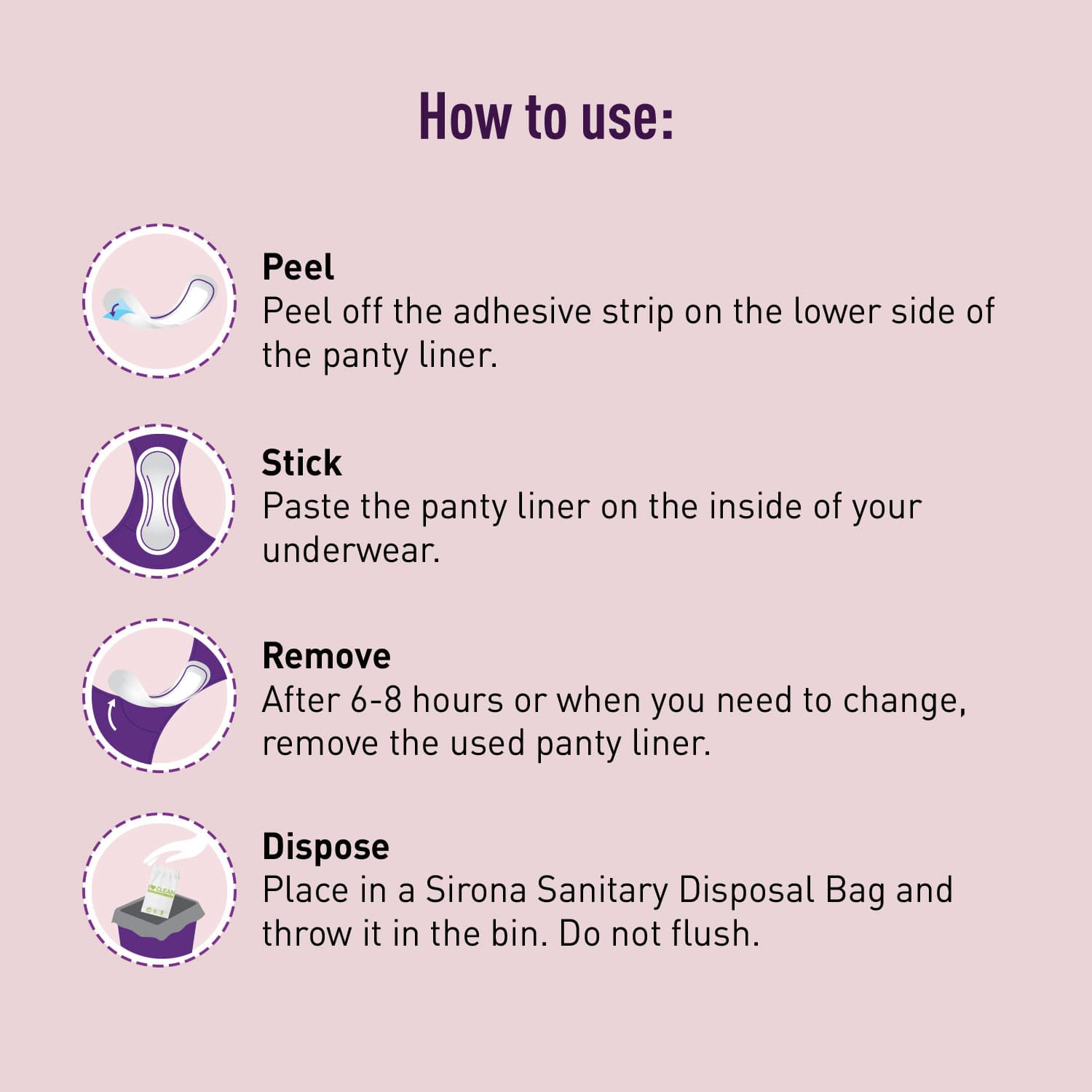Sirona Dry Comfort Daily Use Panty Liners | Cotton Panty Liner Pads for Women, Leakproof, Toxin Free, Up to 8 Hr Protection - 4 Liners