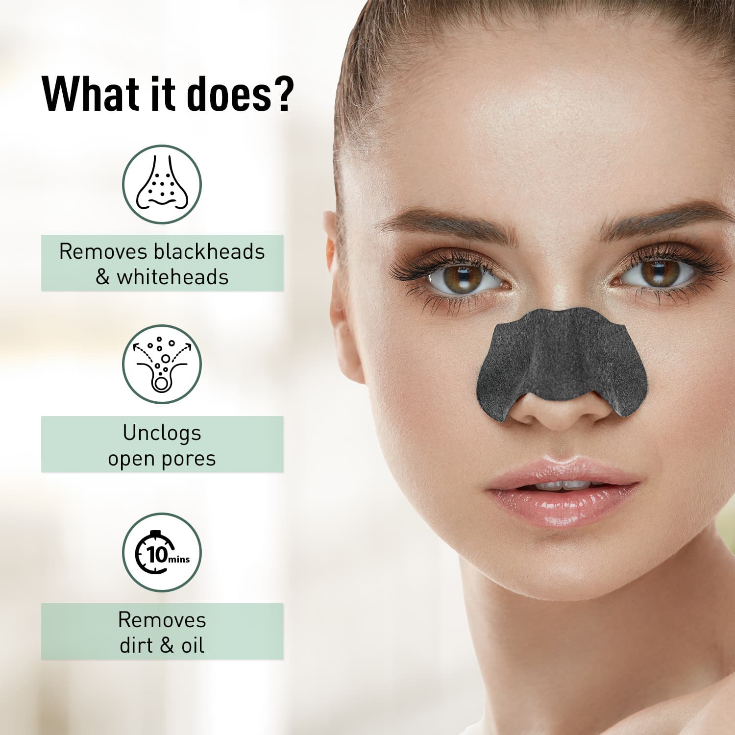 Bamboo Charcoal Nose Strips ( 1 Pack of 8 )