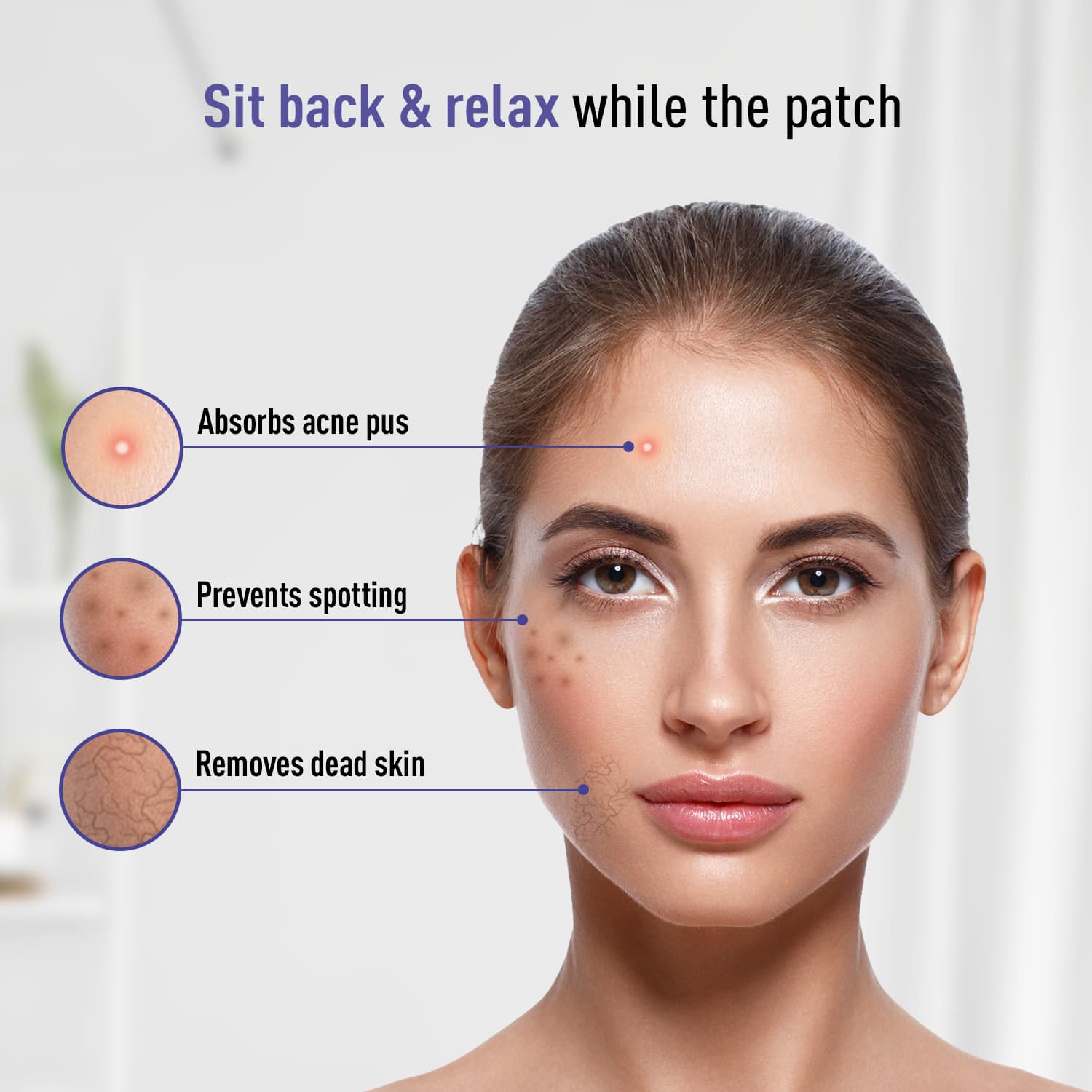Anti Acne Pimple Patch For Face | Salicylic & Hydrocolloid Patches | Invisible, Concealable, Waterproof | All Skin Types | 36 patches | 2 sizes