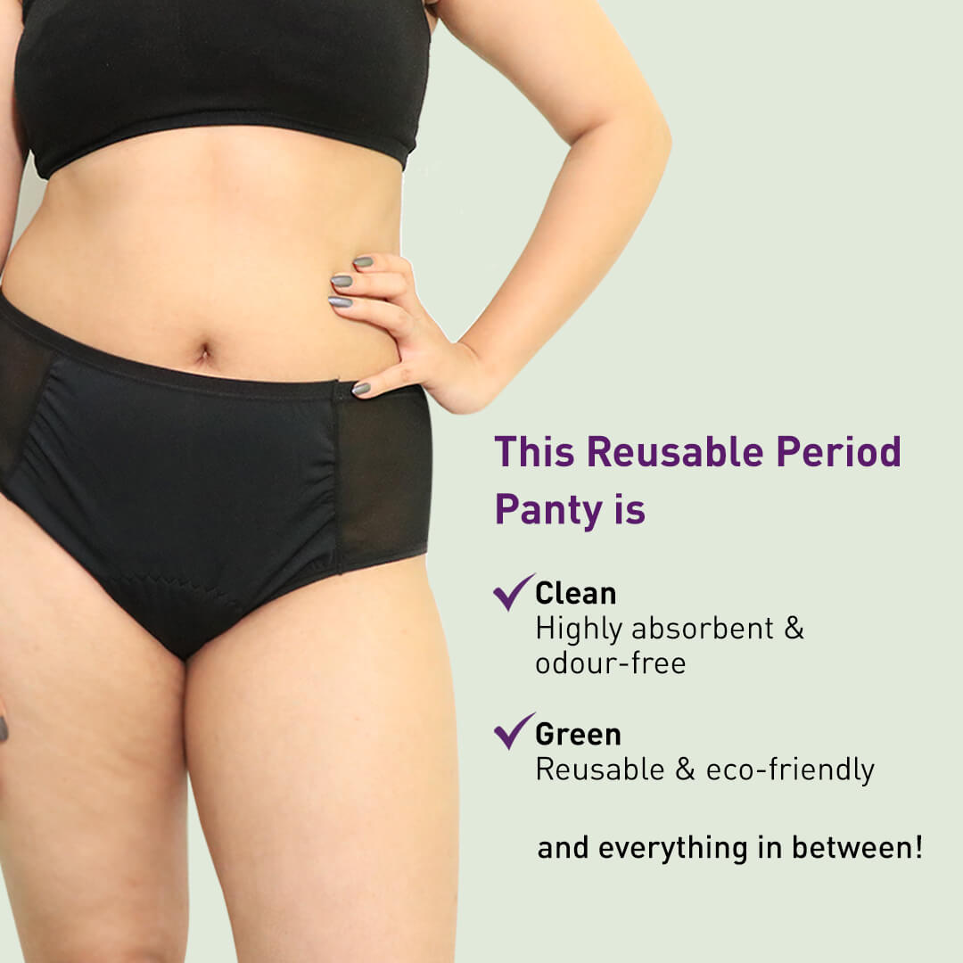 Reusable Period Panty for Women | Manage Heavy Flow, Leakproof, For Postpartum Bleeding & Vaginal Discharge (Pack of 1)