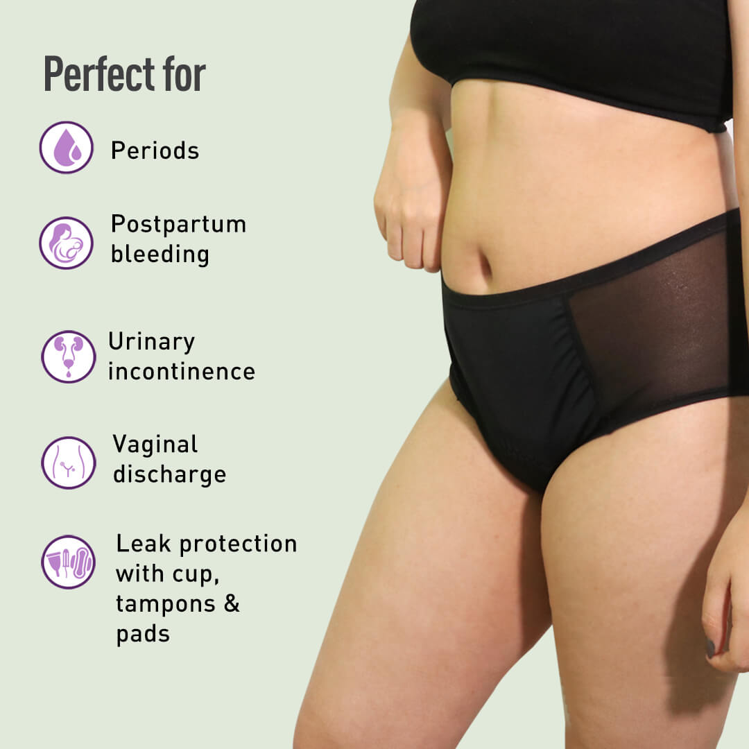 Reusable Period Panty for Women | Manage Heavy Flow, Leakproof, For Postpartum Bleeding & Vaginal Discharge (Pack of 1)