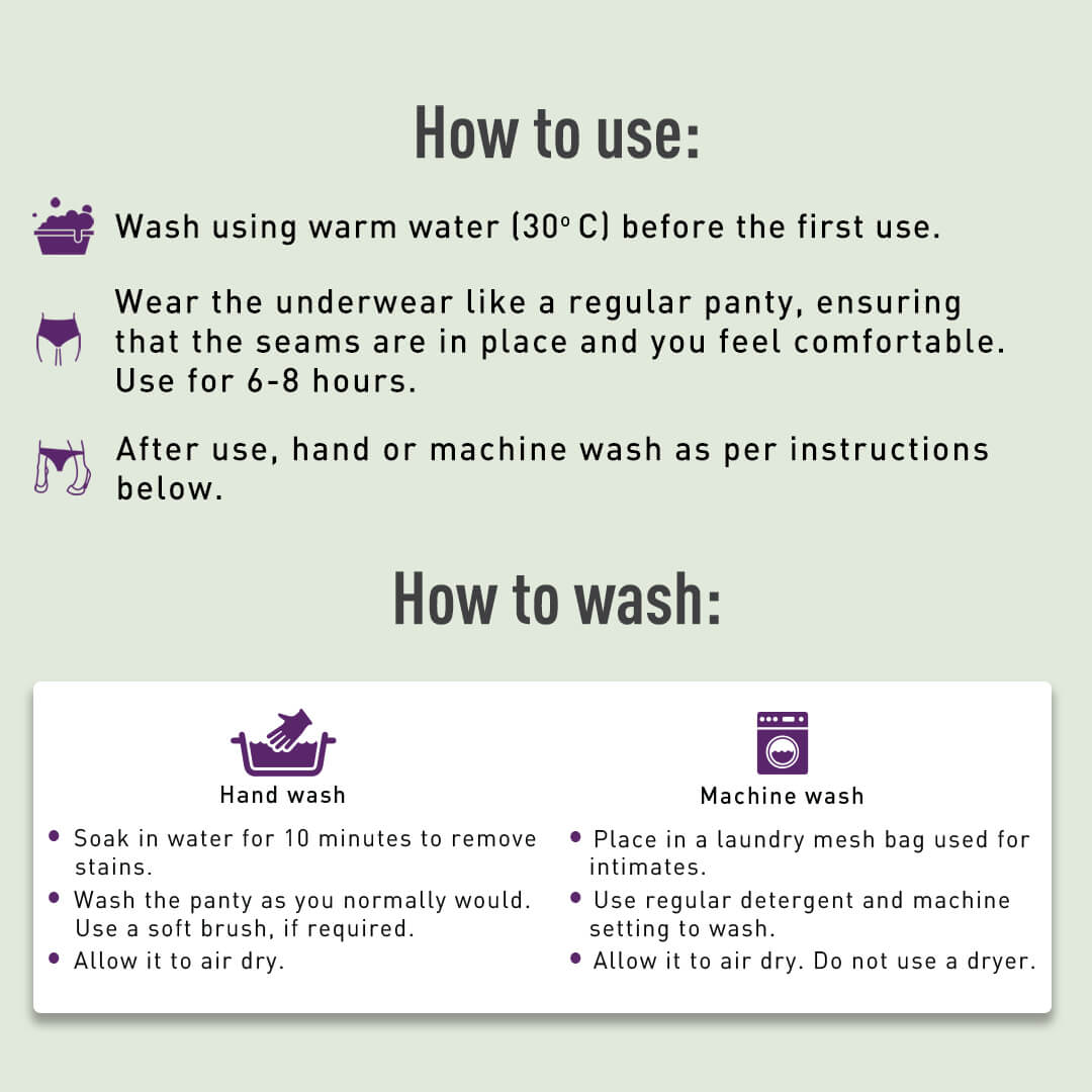 Reusable Period Panty for Women | Manage Heavy Flow, Leakproof, For Postpartum Bleeding & Vaginal Discharge (Pack of 1)