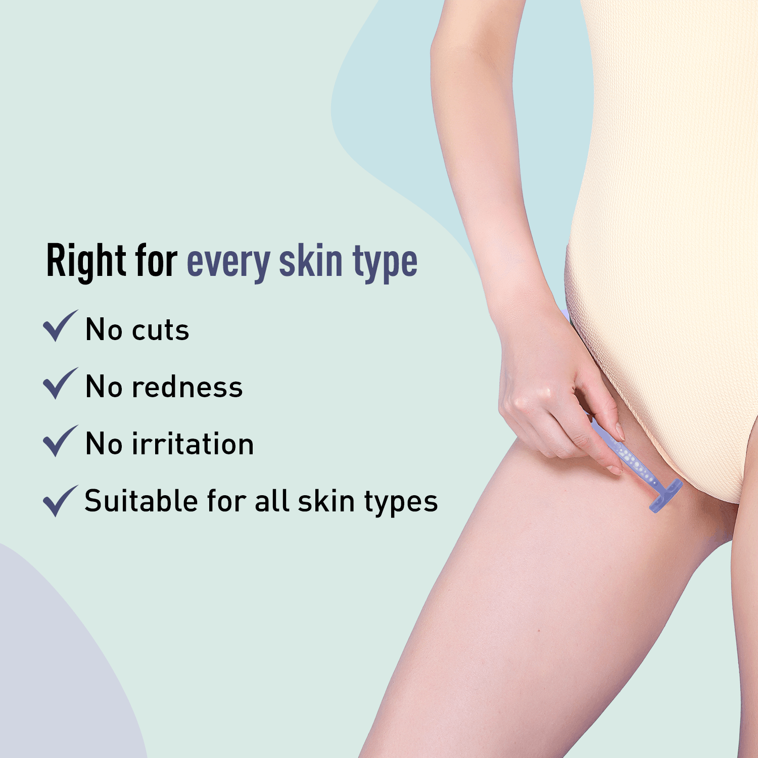Sirona Reusable Bikini Hair Removal Razor for Women | Japanese precision shave | Nano-blade technology | Chromium & PTFE-coated | (Pack of 1)