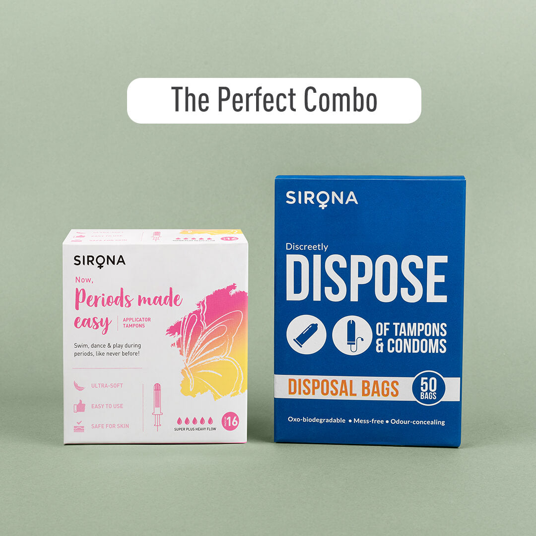 Sirona Applicator Tampons for Super Plus Heavy Flow, Ultra Soft Tampons, Leakage Proof, BPA Free, FDA Approved - (16 Pcs)
