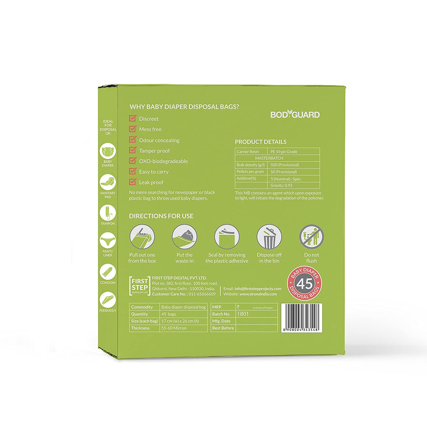 Discreet Disposal Pack