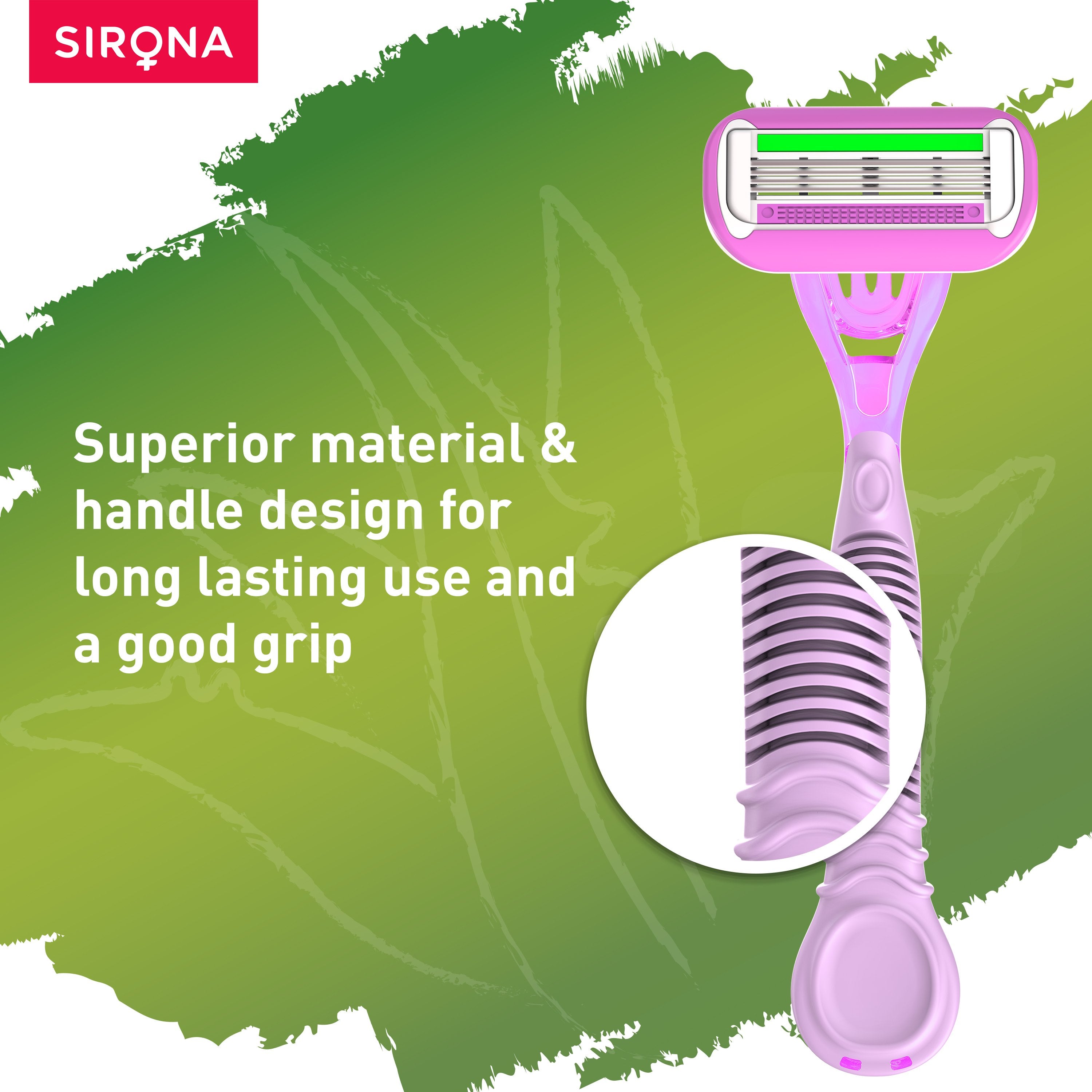 Sirona Aloe Boost 4 Blade Reusable Razor - Pee Buddy