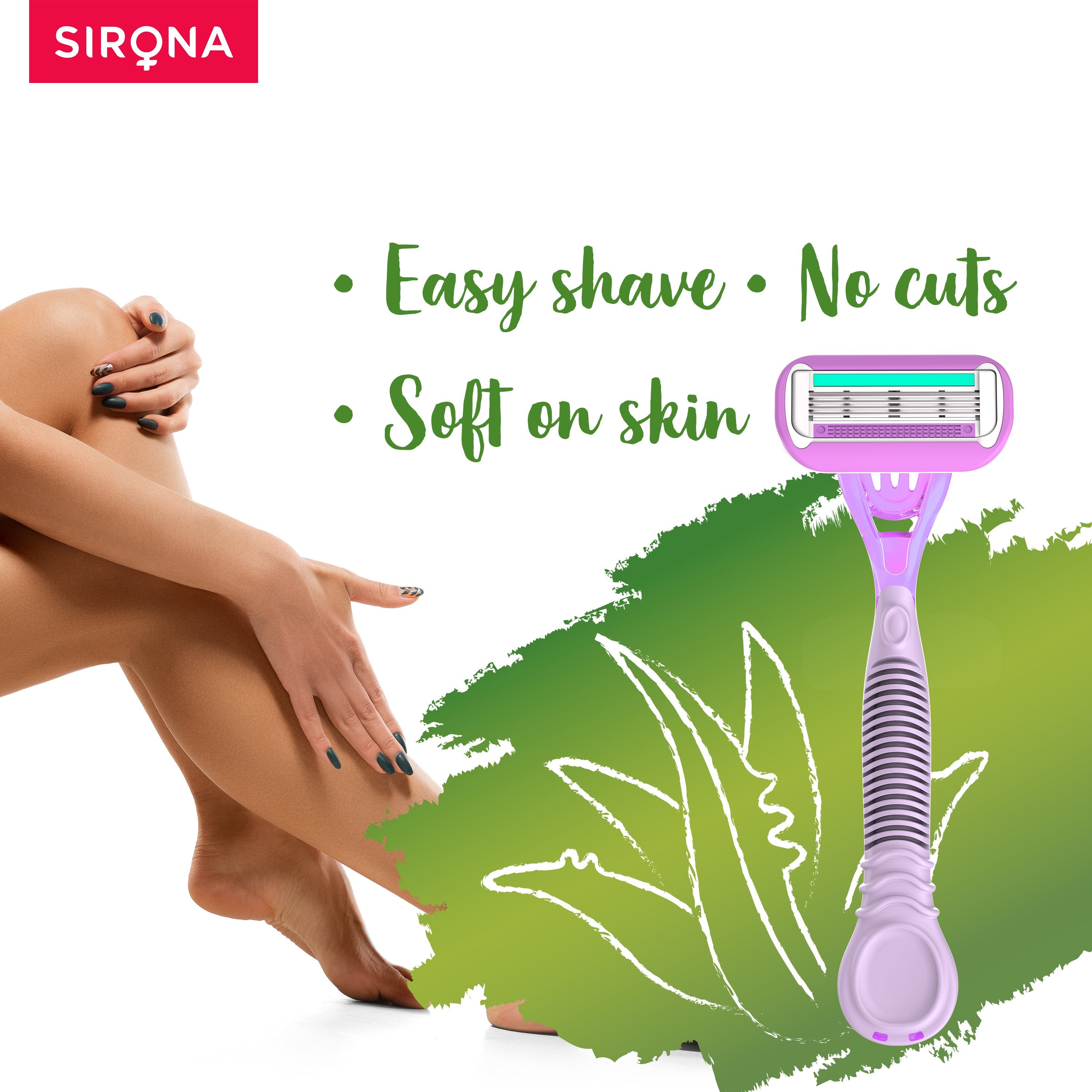 Sirona Aloe Boost 4 Blade Reusable Razor - Pee Buddy